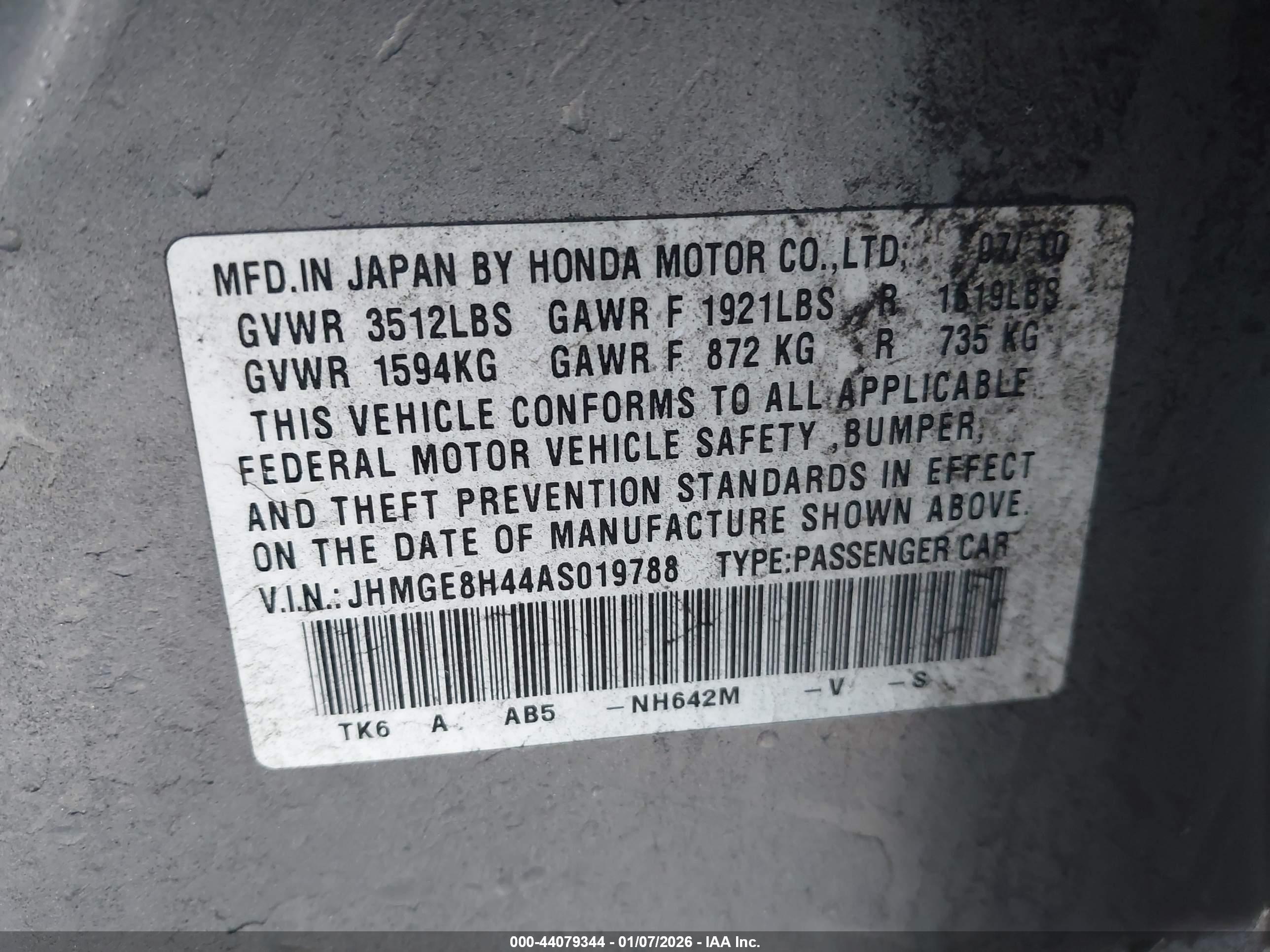 HONDA FIT image 9