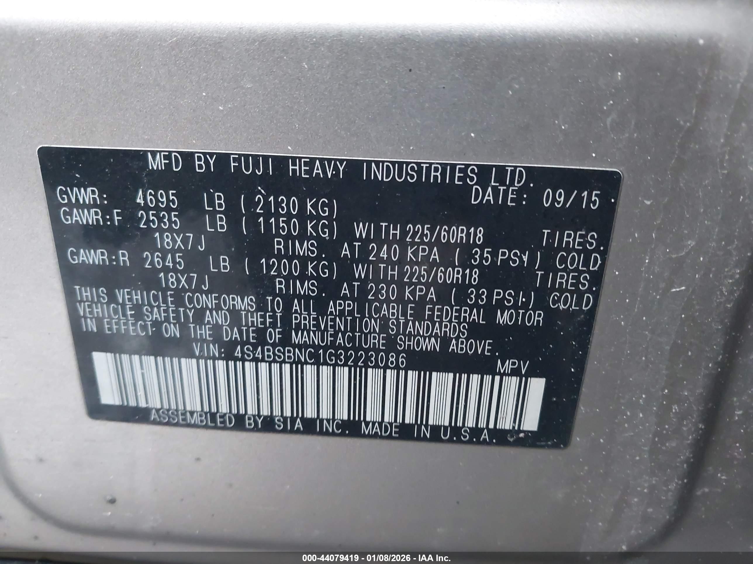 SUBARU OUTBACK image 9