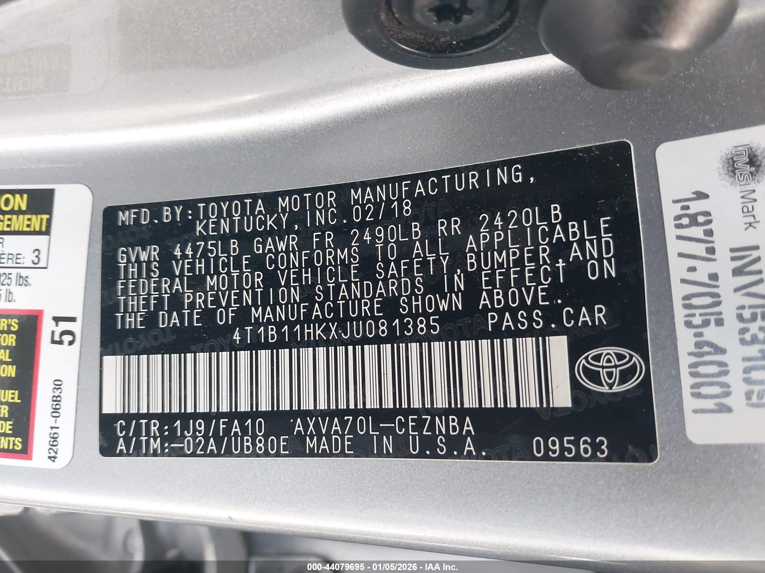 TOYOTA CAMRY image 9