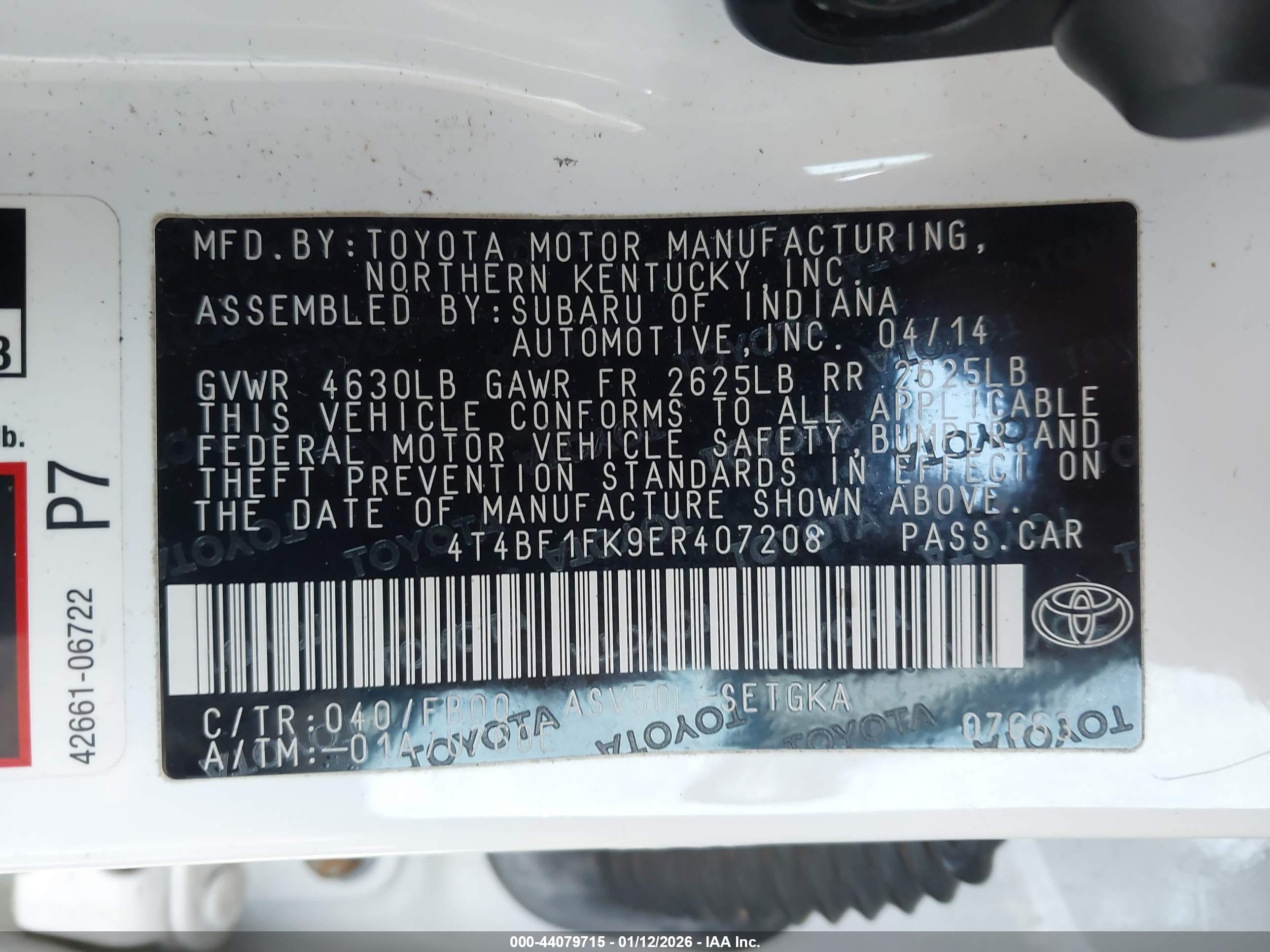 TOYOTA CAMRY image 9