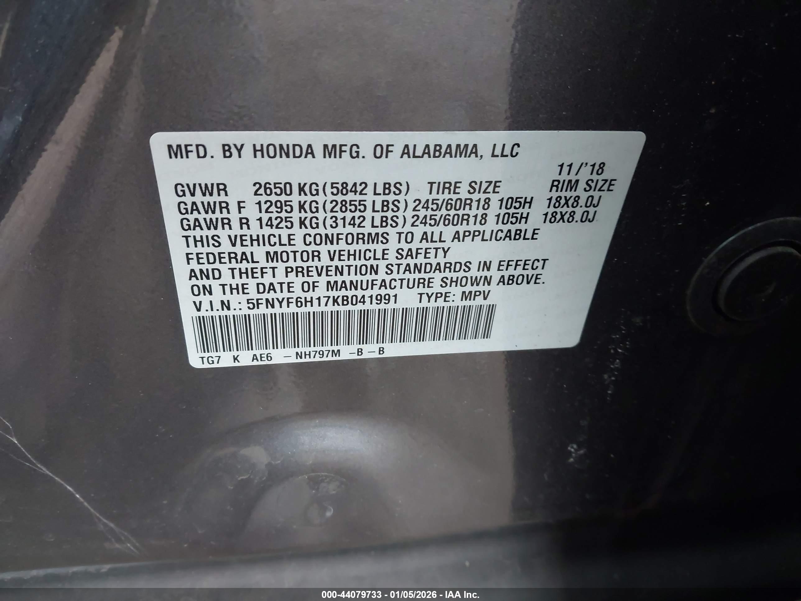 HONDA PILOT image 9