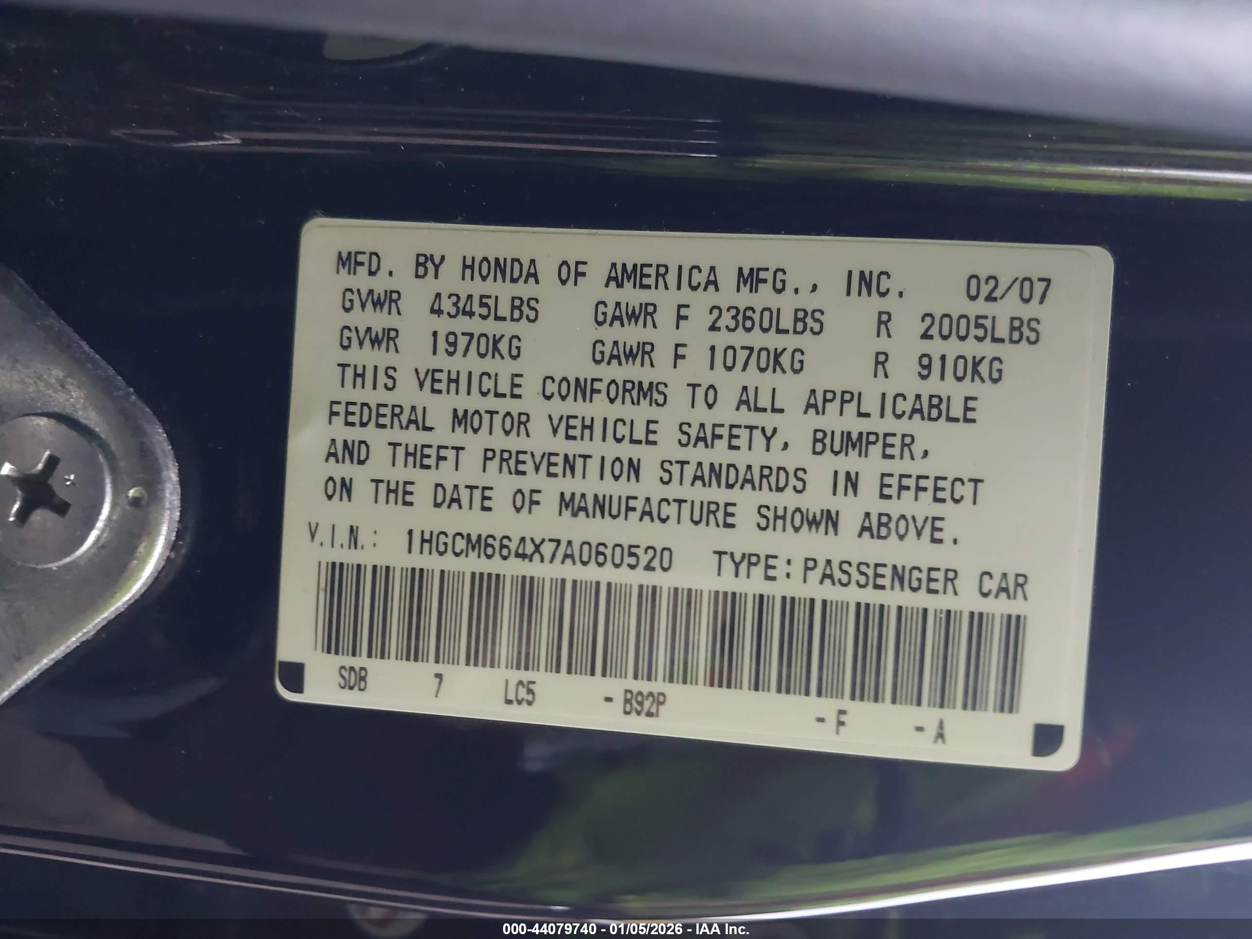 HONDA ACCORD image 9