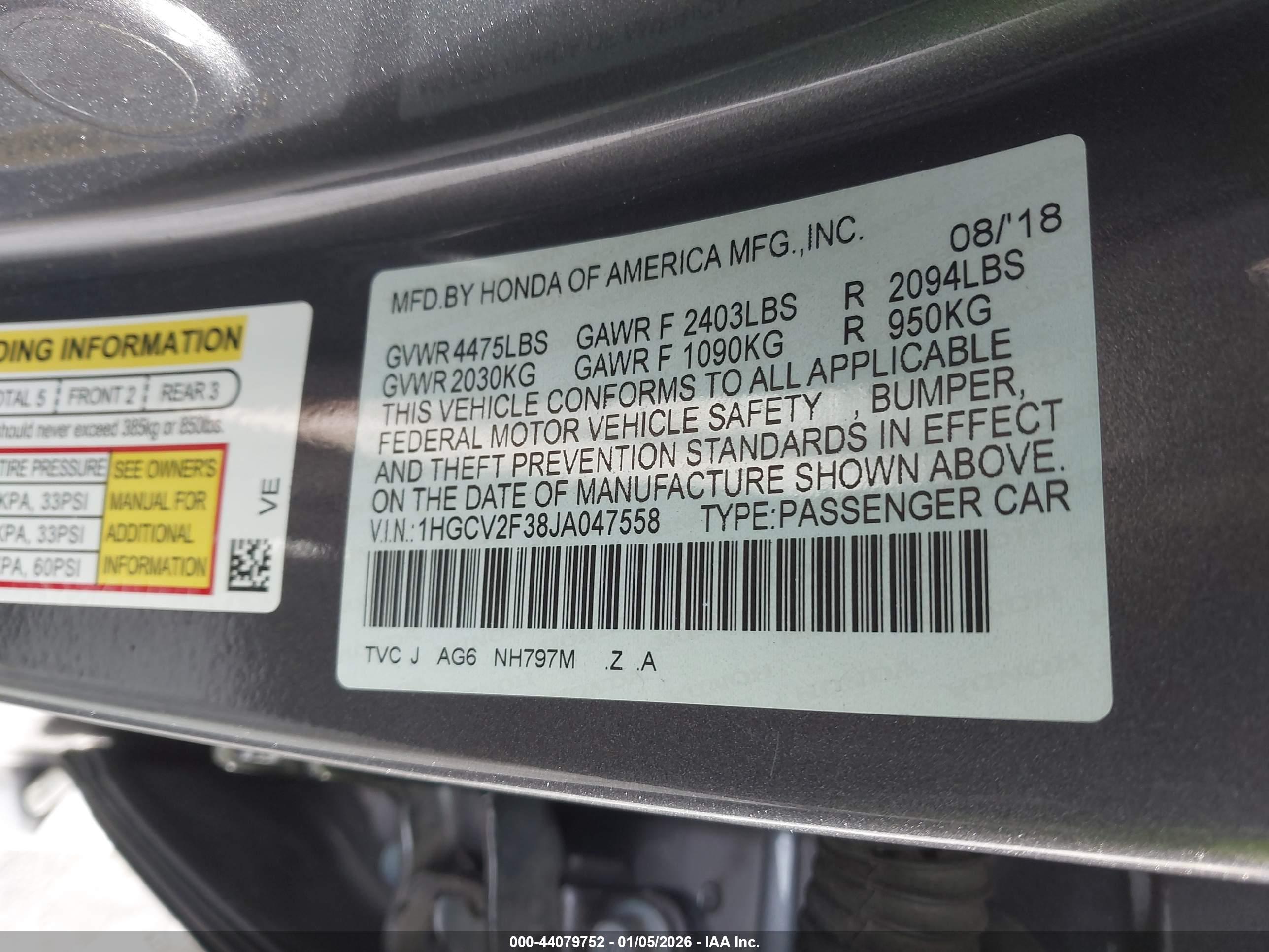 HONDA ACCORD image 9