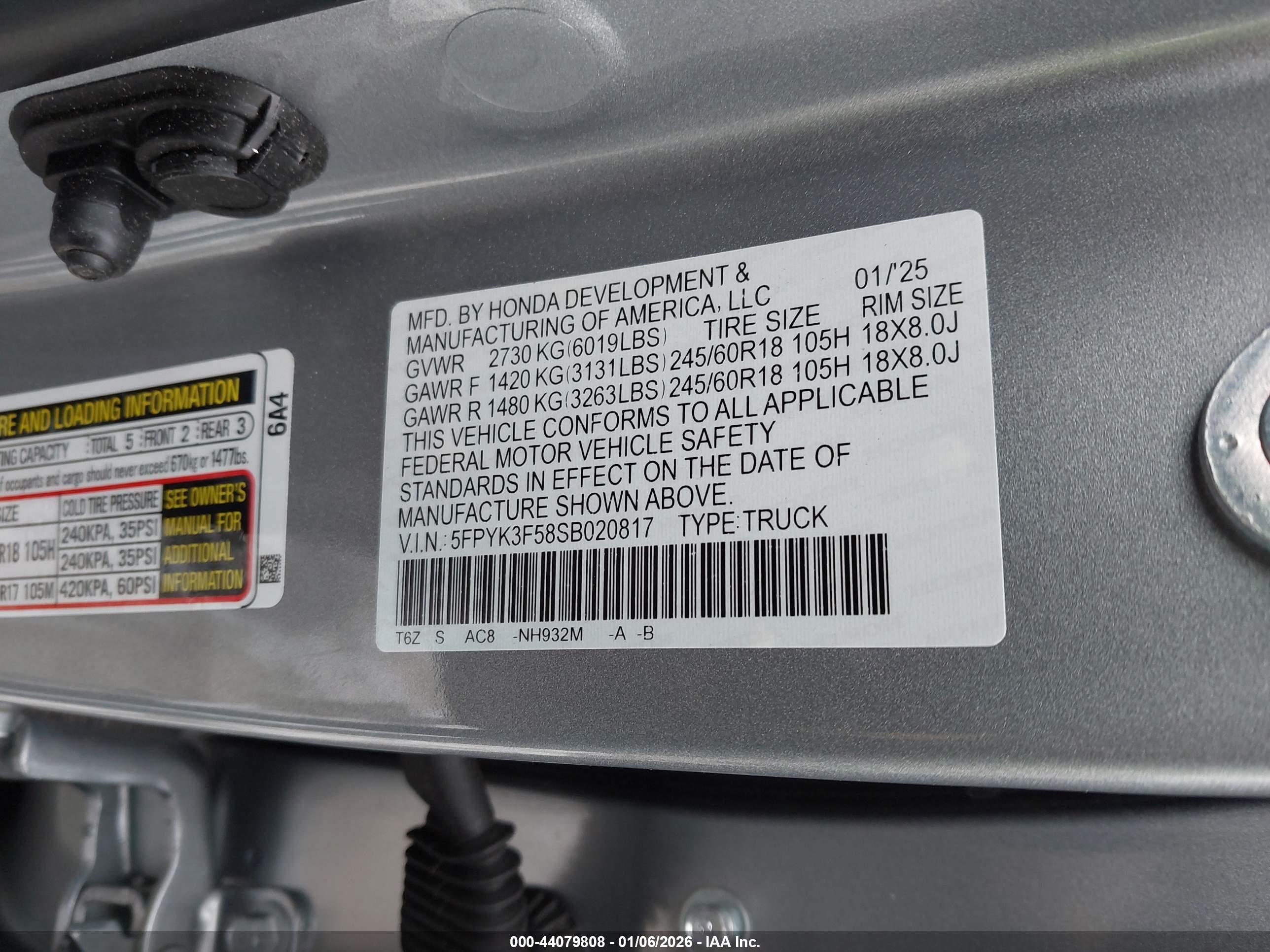 HONDA RIDGELINE image 9