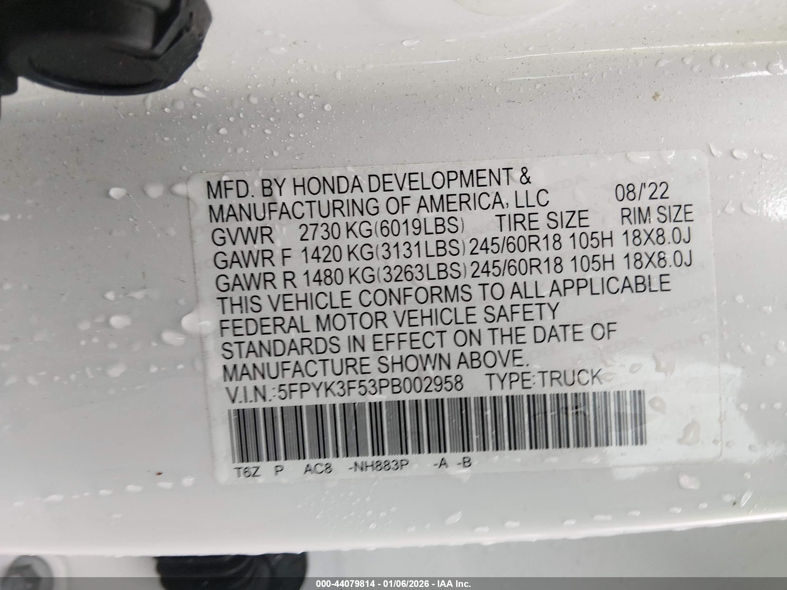HONDA RIDGELINE image 9