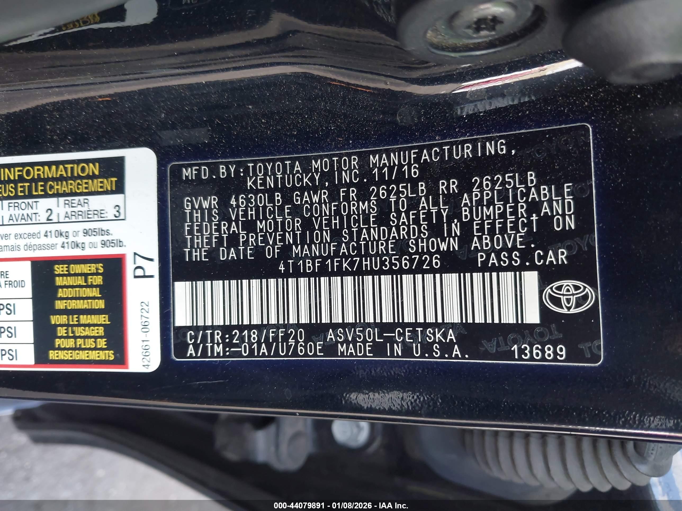 TOYOTA CAMRY image 9