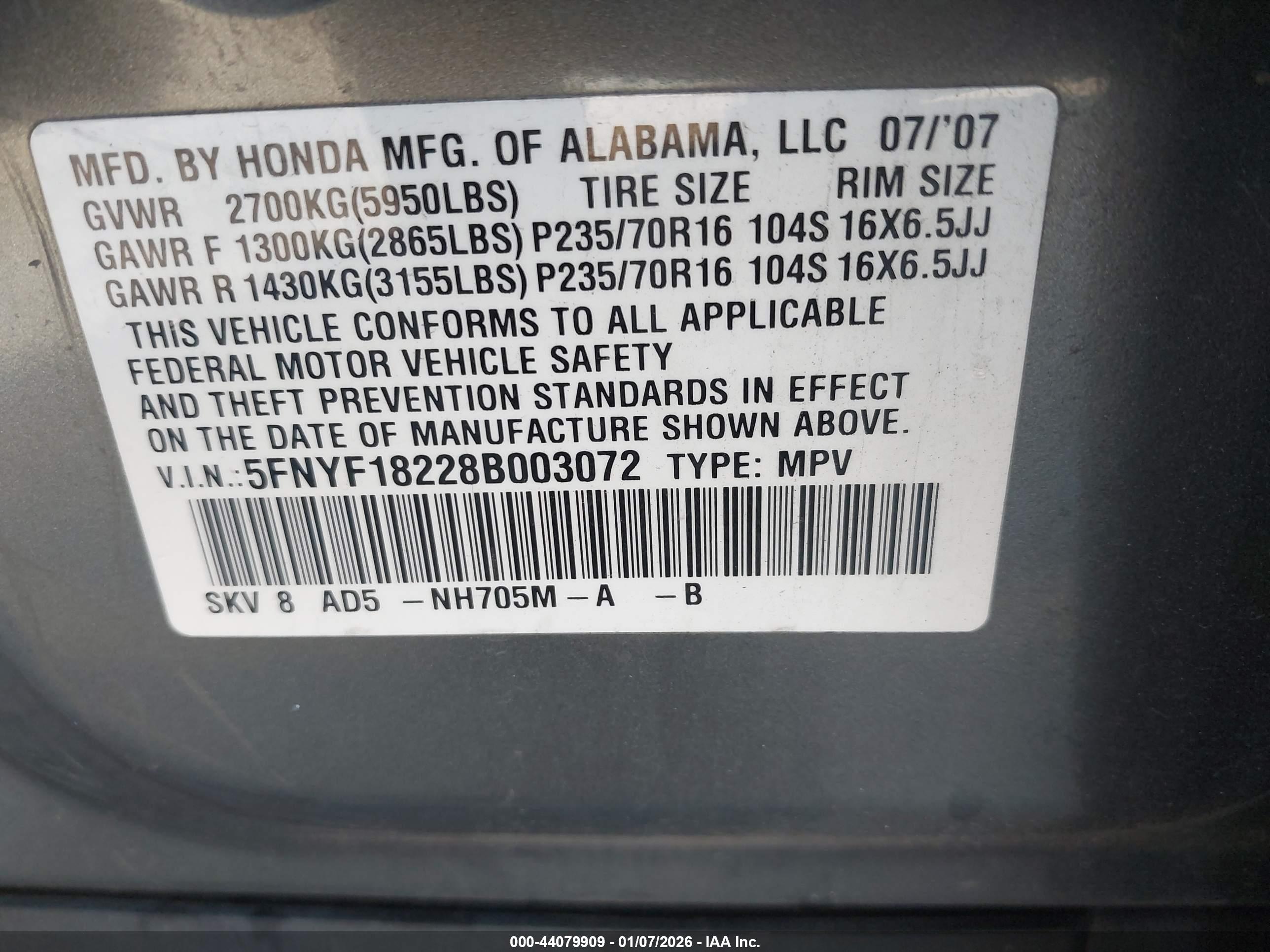 HONDA PILOT image 9