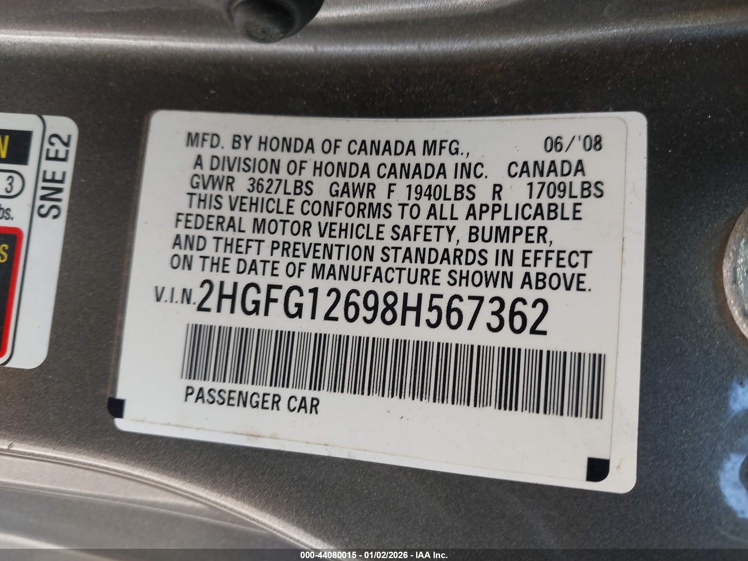 HONDA CIVIC image 9