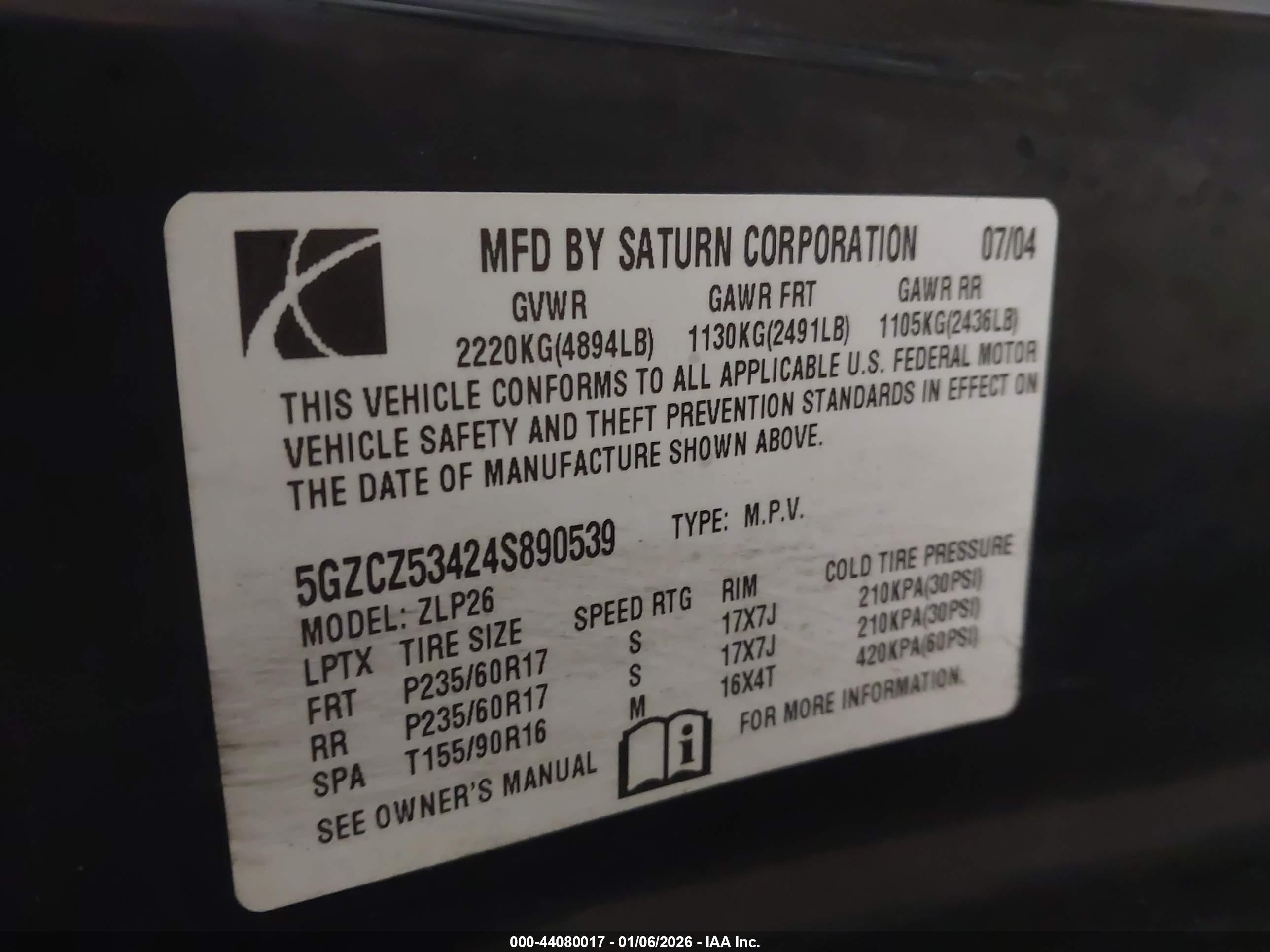 SATURN VUE image 9