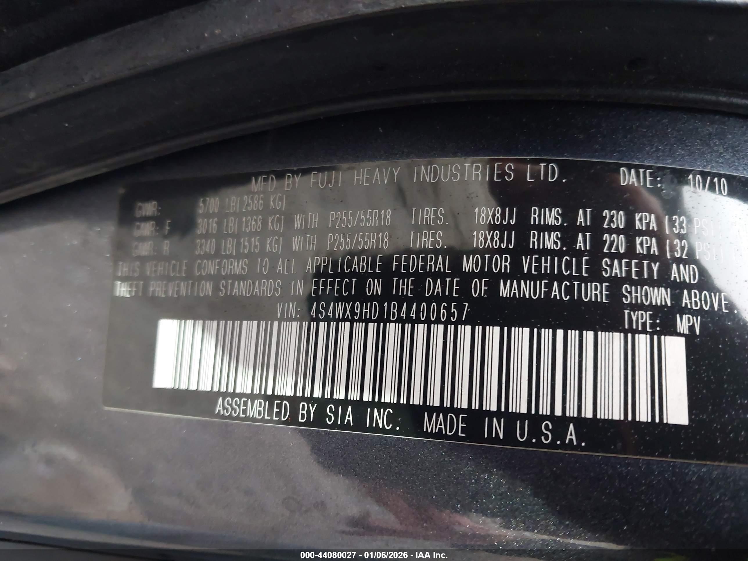 SUBARU TRIBECA image 9