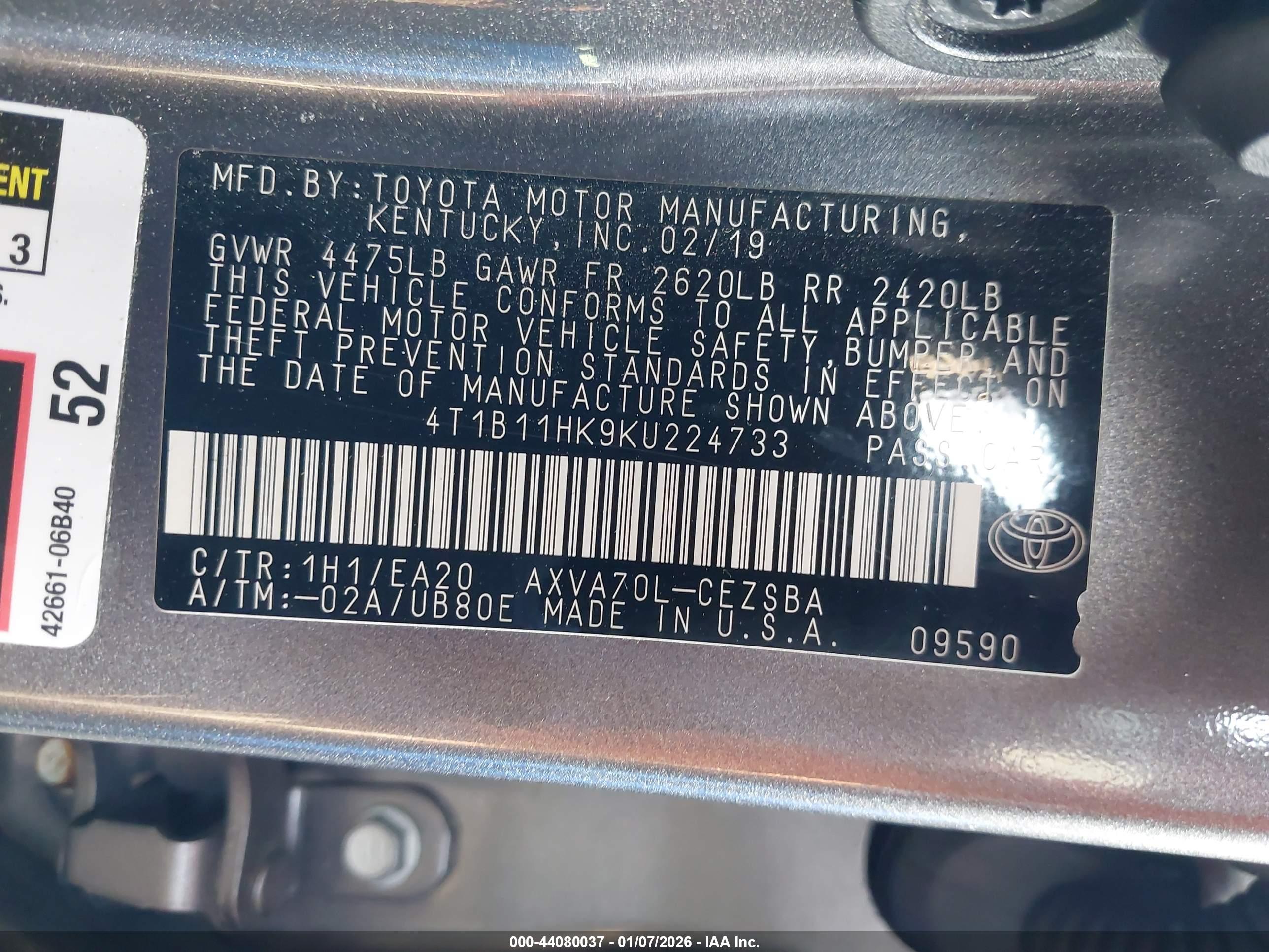 TOYOTA CAMRY image 9