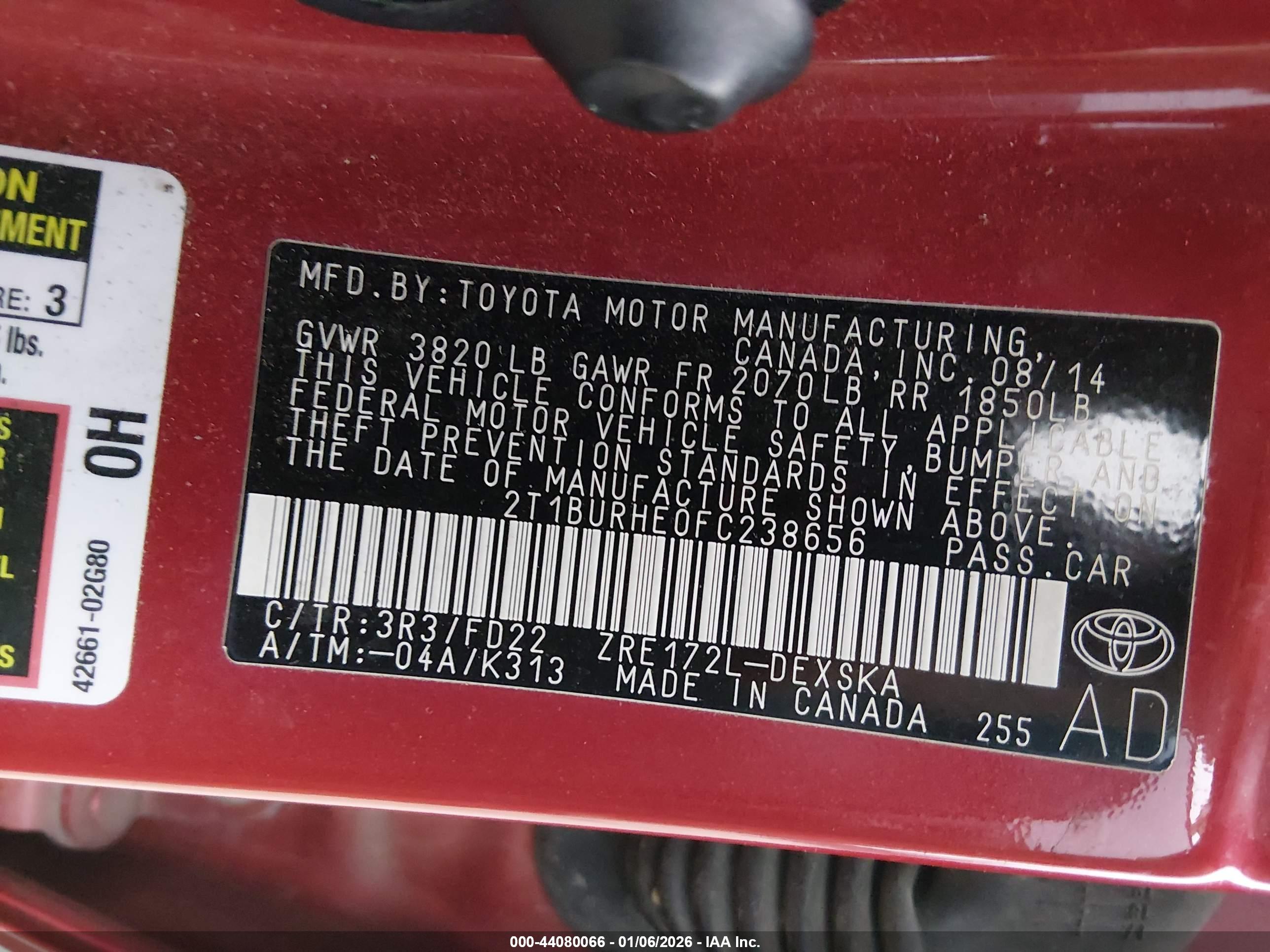 TOYOTA COROLLA image 9