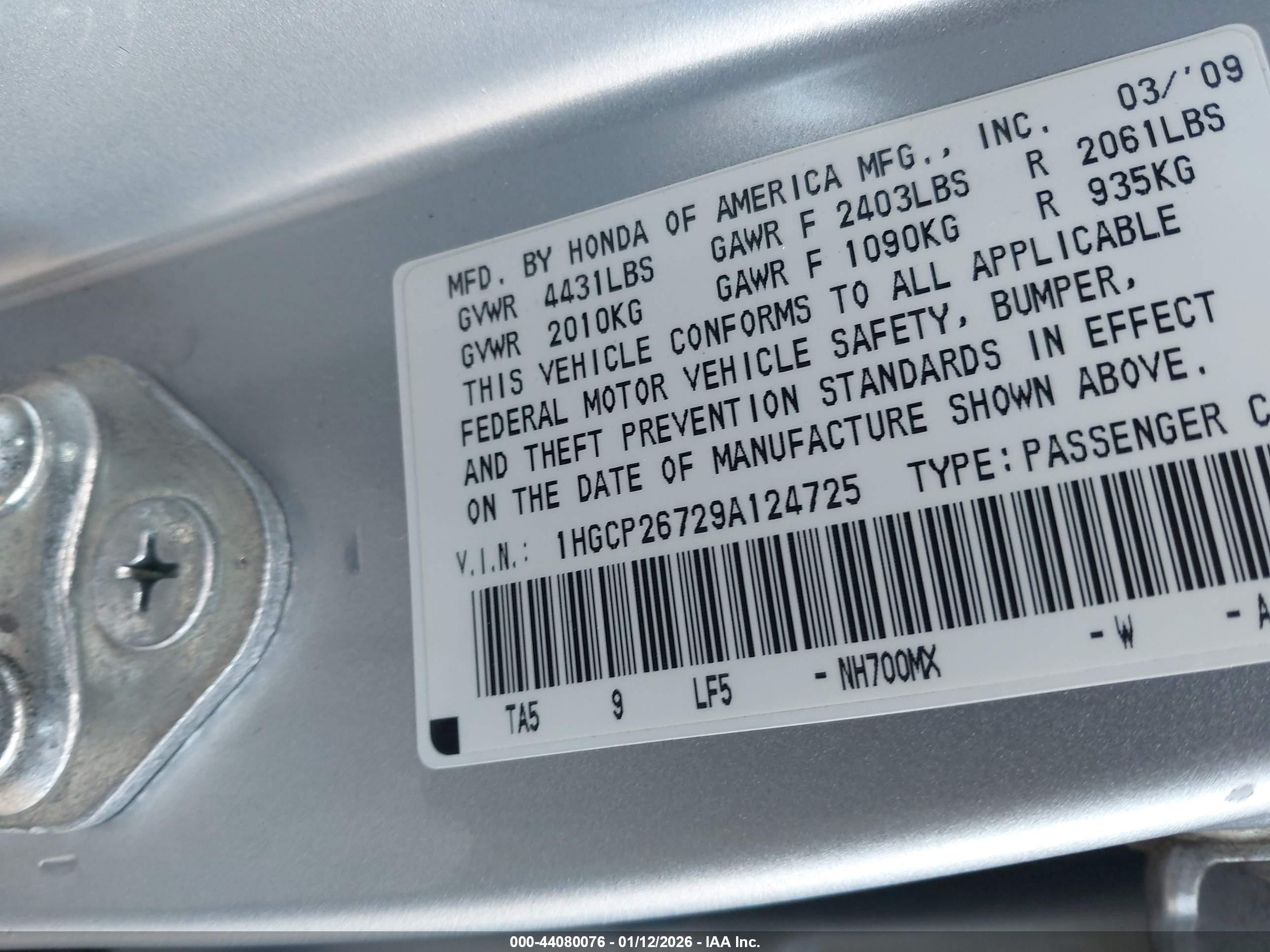 HONDA ACCORD image 9