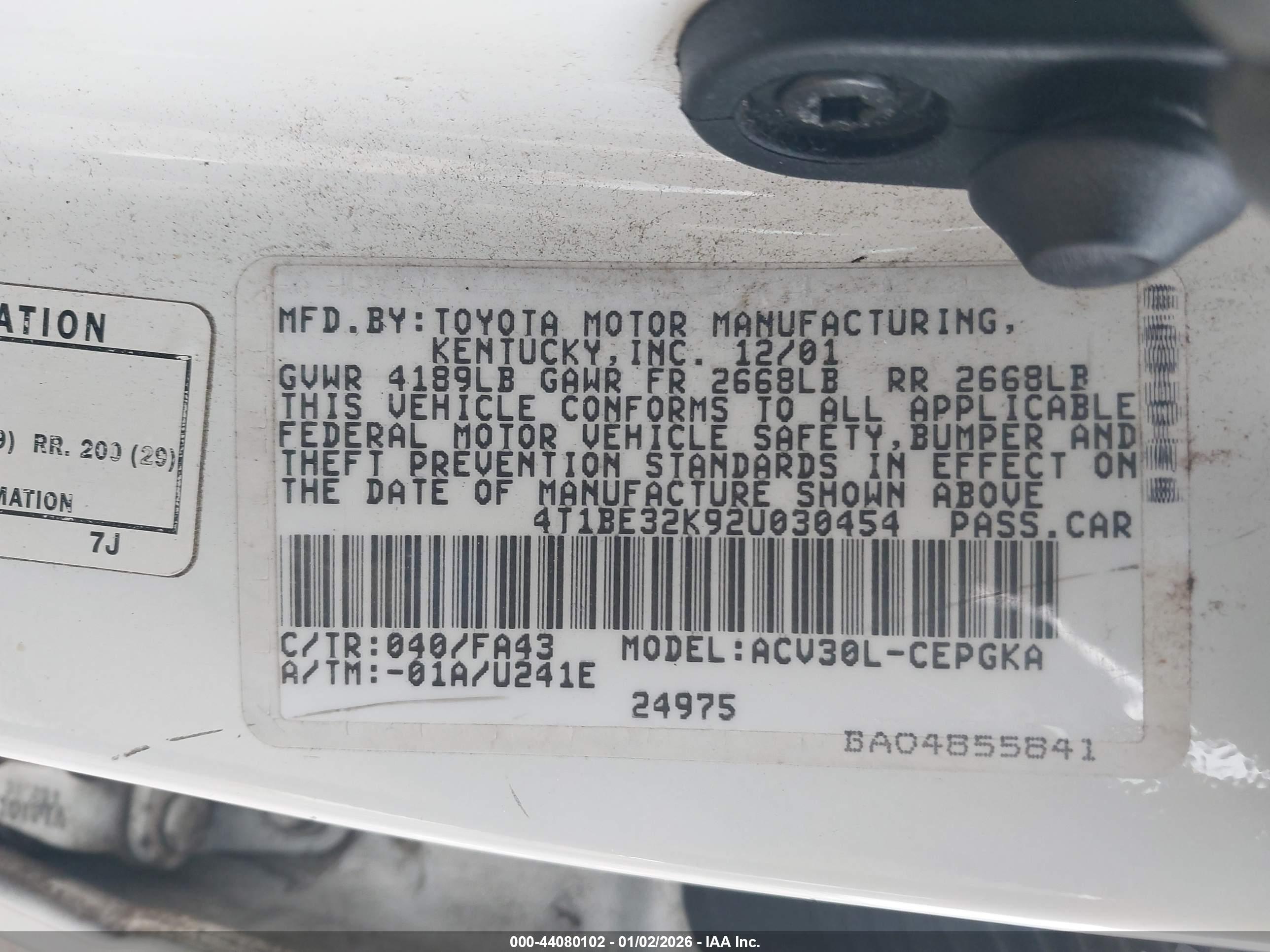 TOYOTA CAMRY image 9