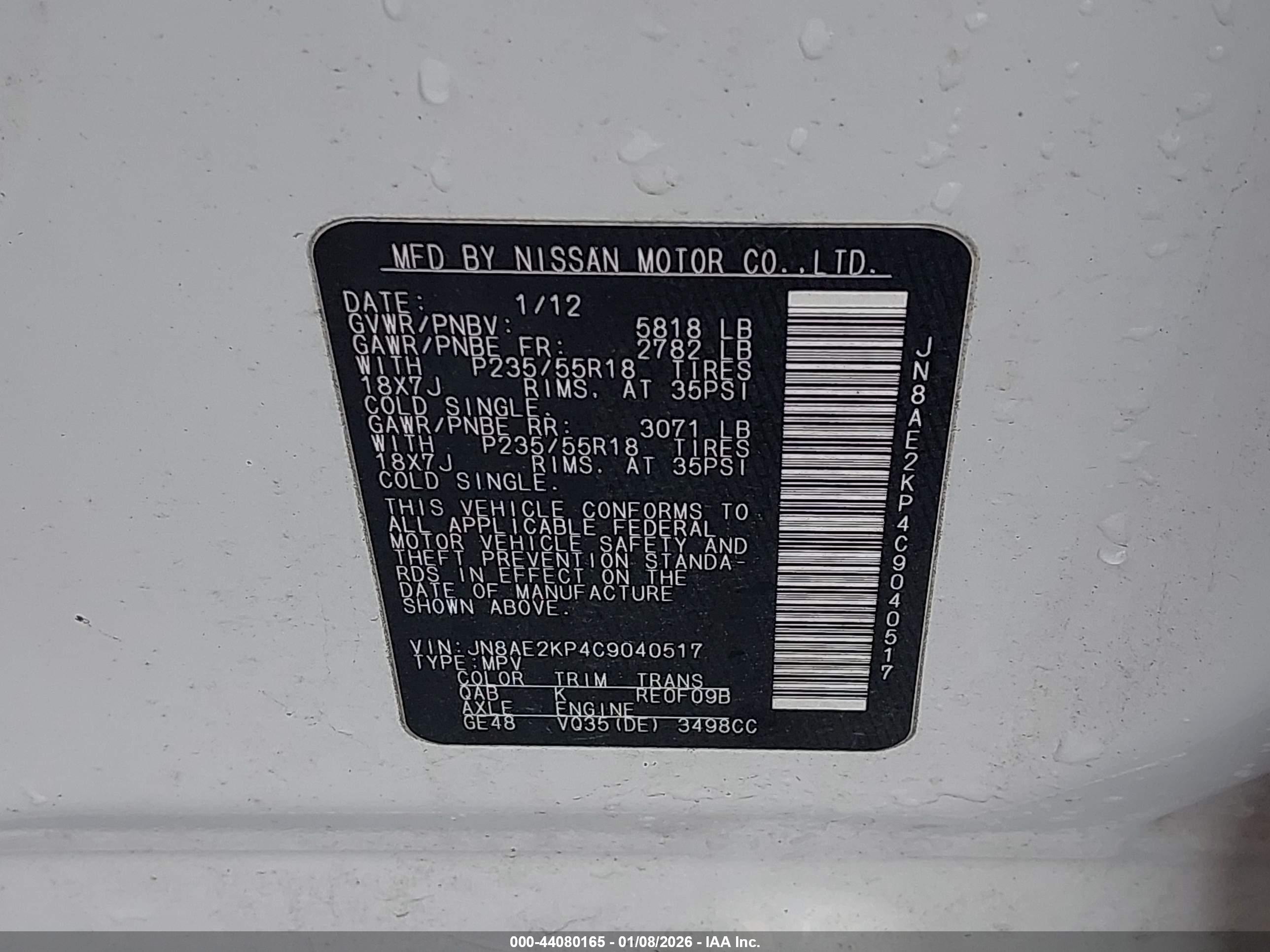 NISSAN QUEST image 9