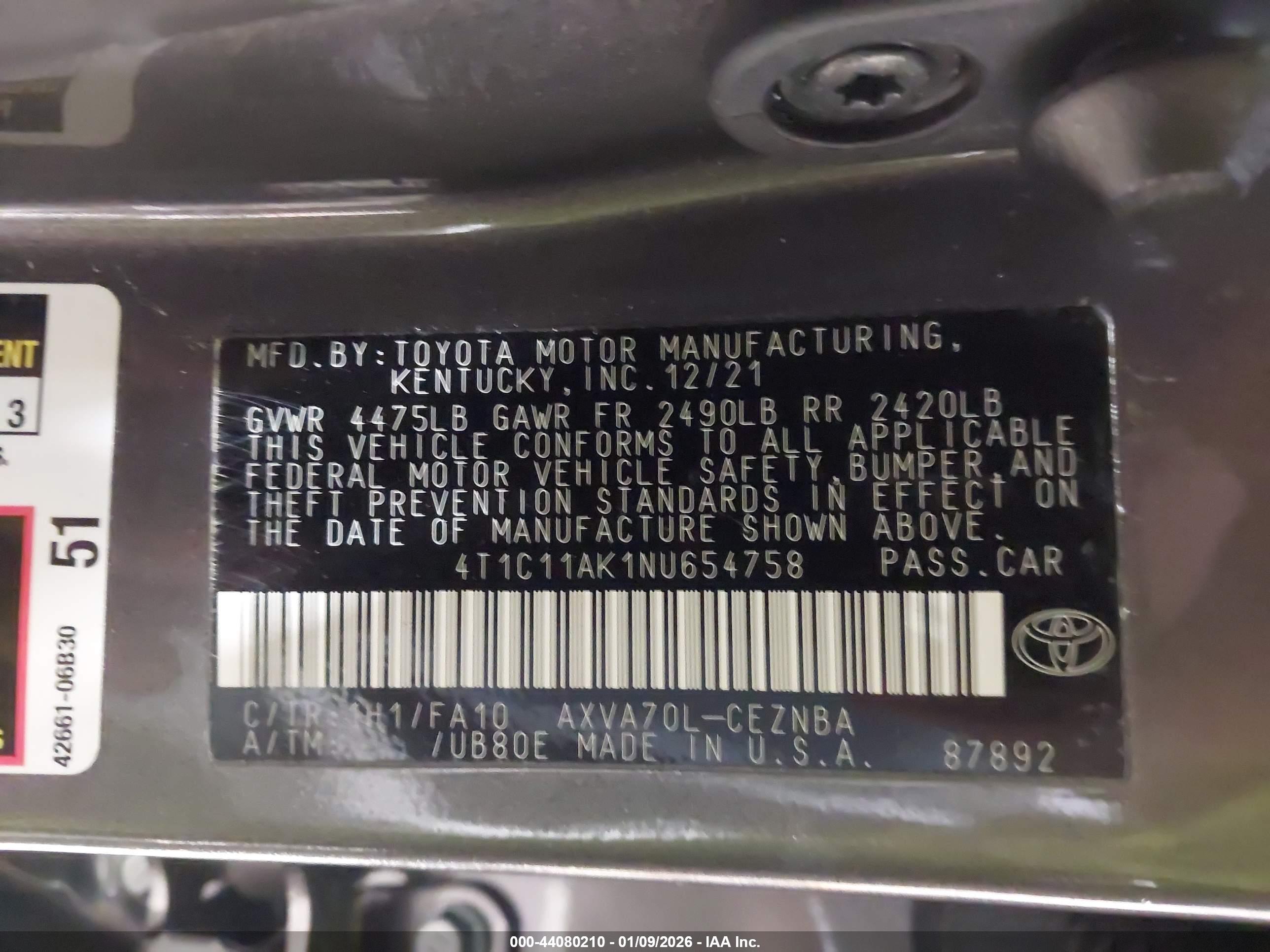 TOYOTA CAMRY image 9