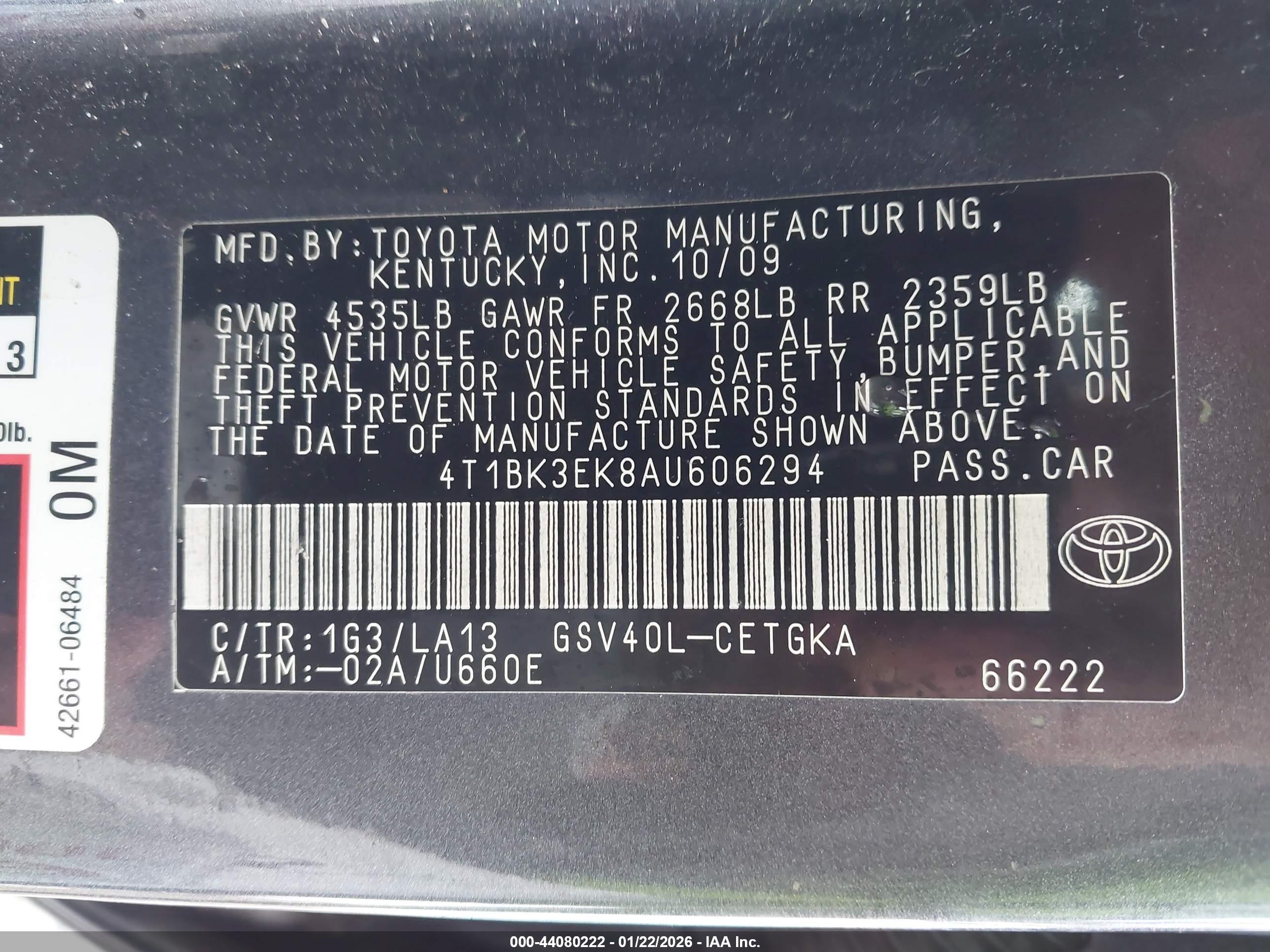TOYOTA CAMRY image 9