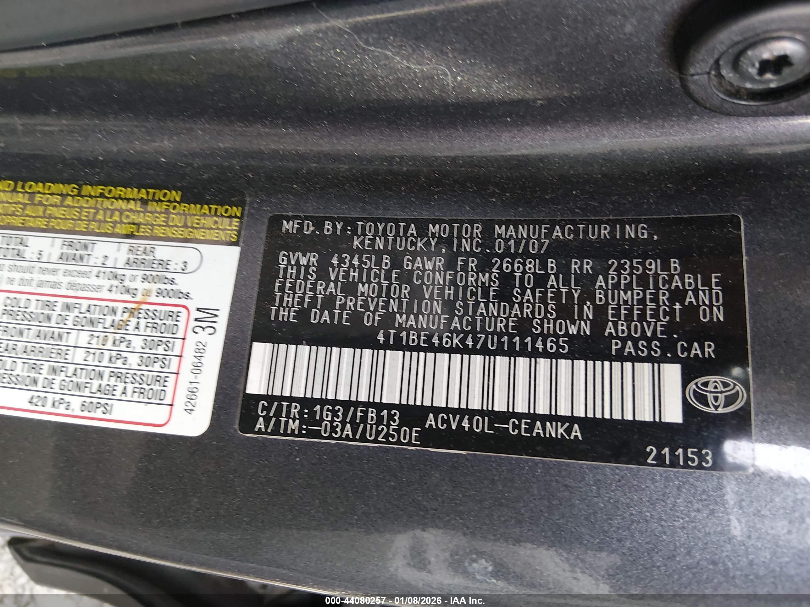 TOYOTA CAMRY image 9