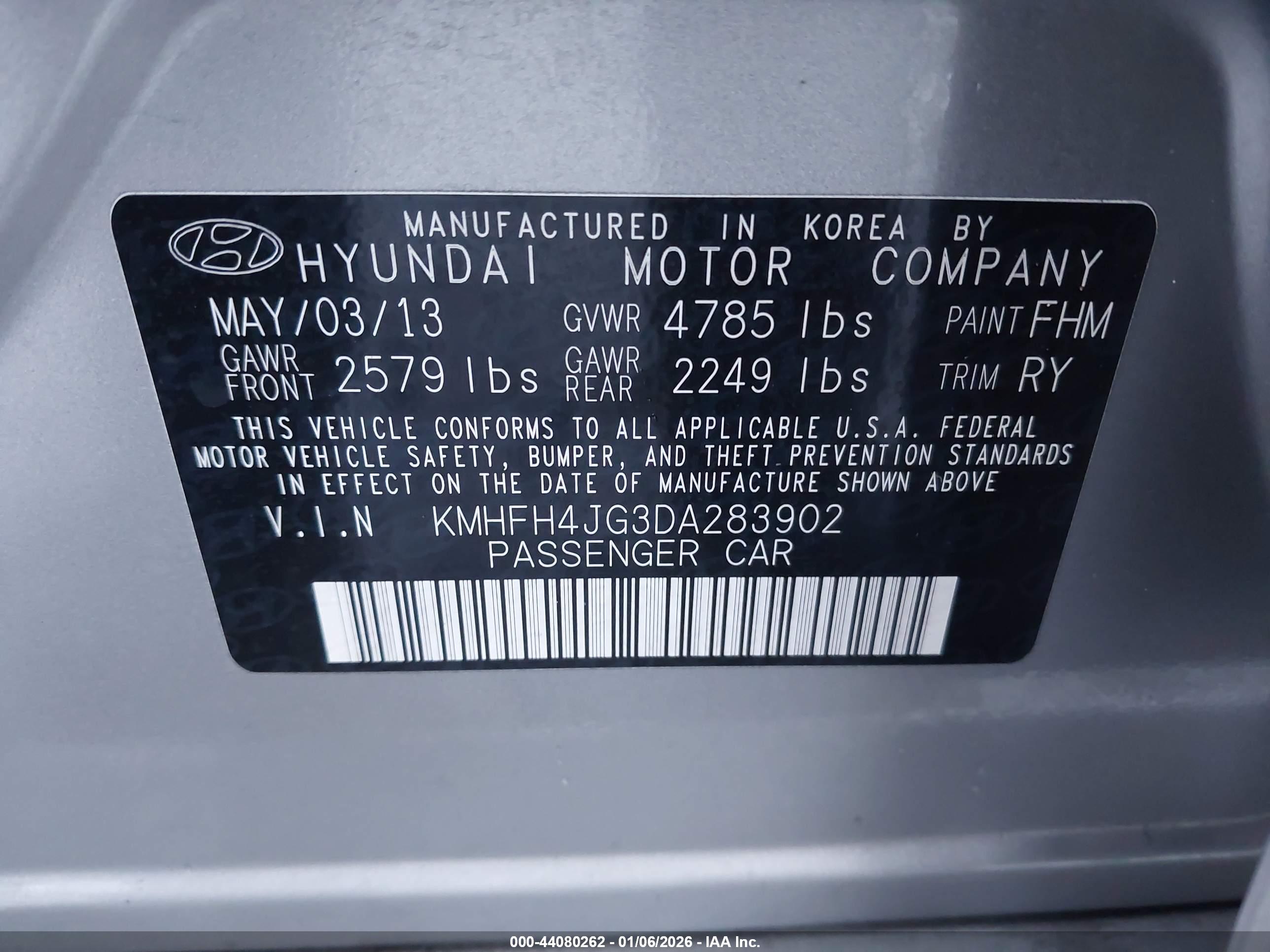 HYUNDAI AZERA image 9