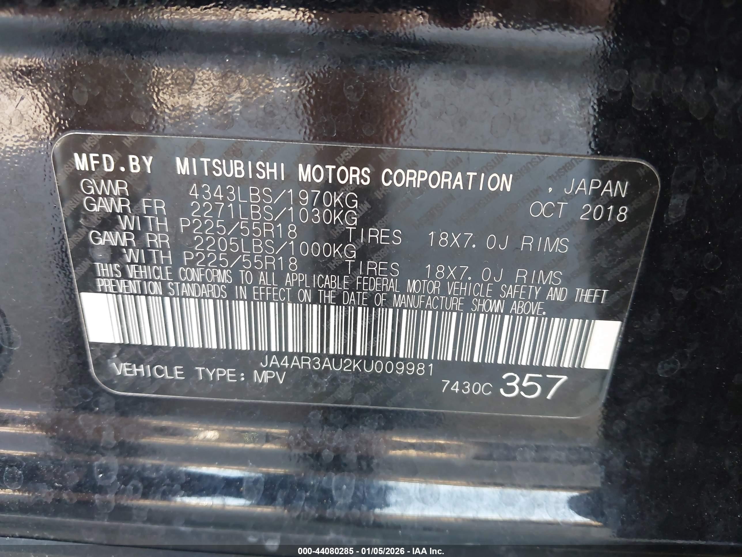 MITSUBISHI OUTLANDER image 9