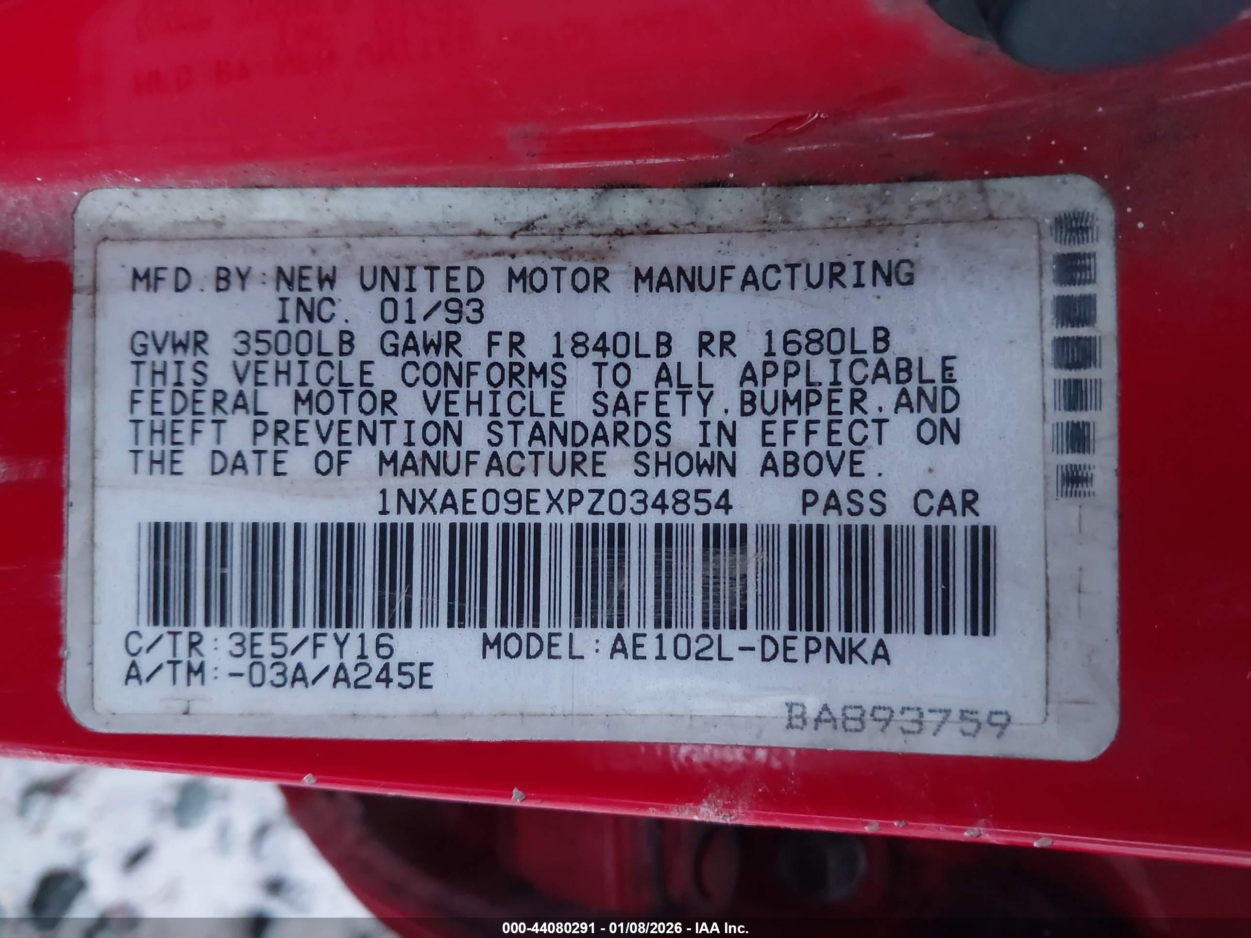 TOYOTA COROLLA image 9