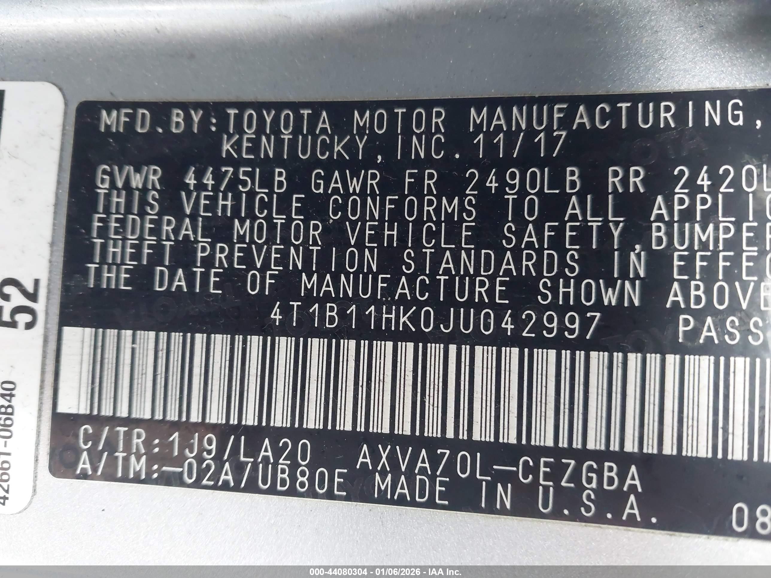 TOYOTA CAMRY image 9