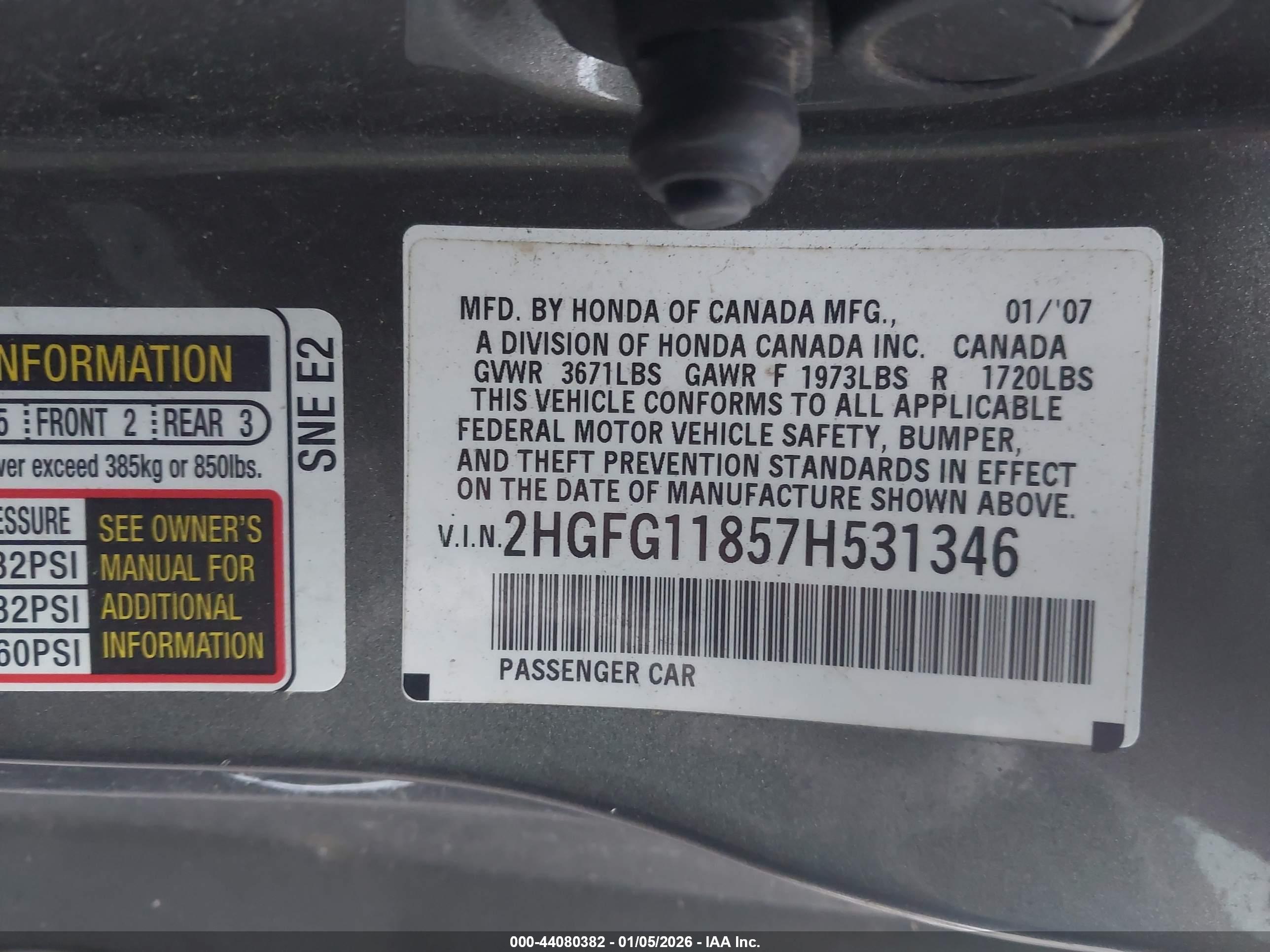 HONDA CIVIC image 9