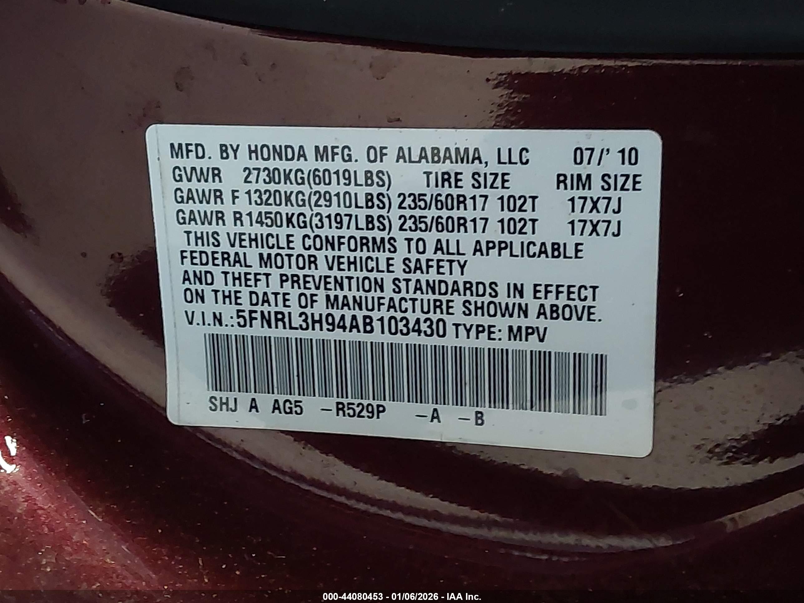 HONDA ODYSSEY image 9