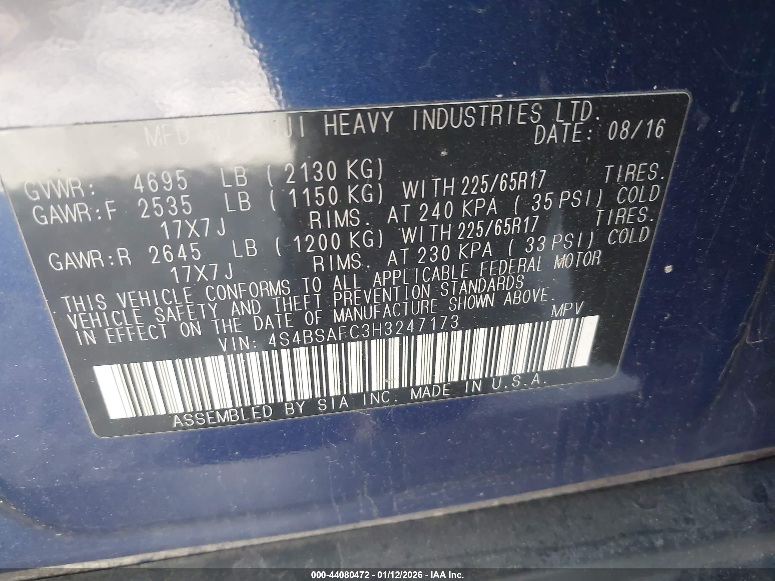 SUBARU OUTBACK image 9