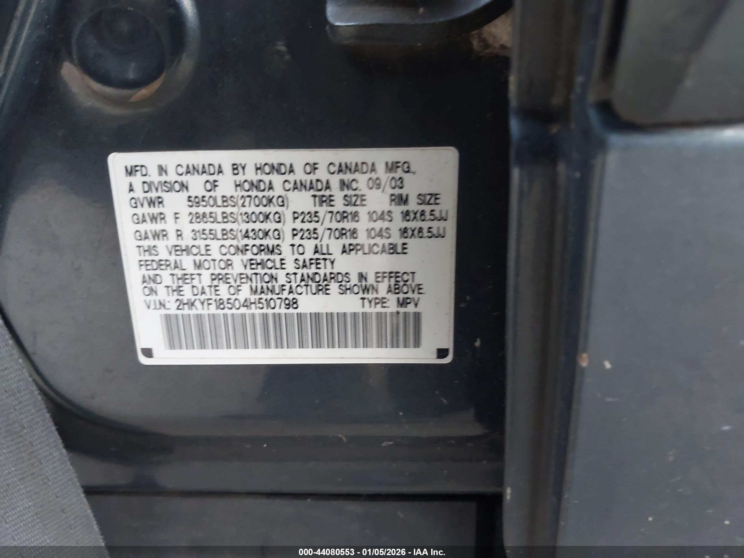 HONDA PILOT image 9