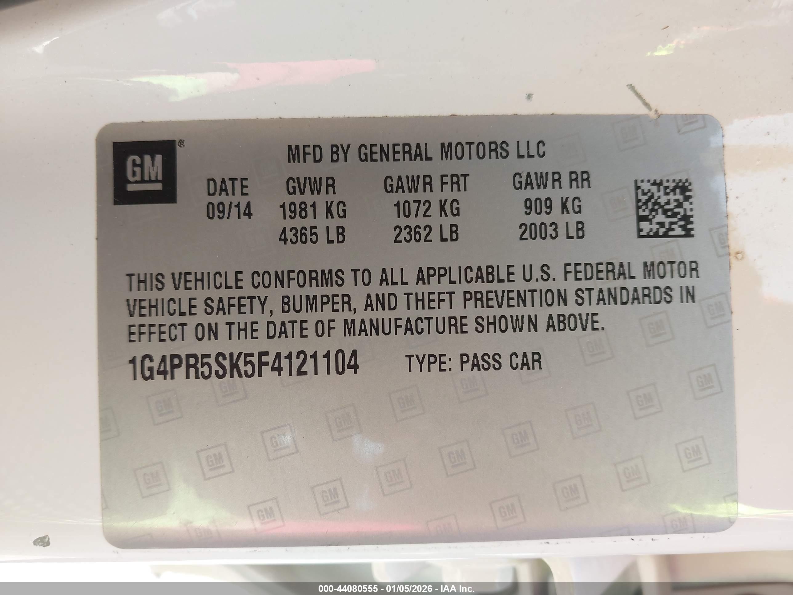 BUICK VERANO image 9