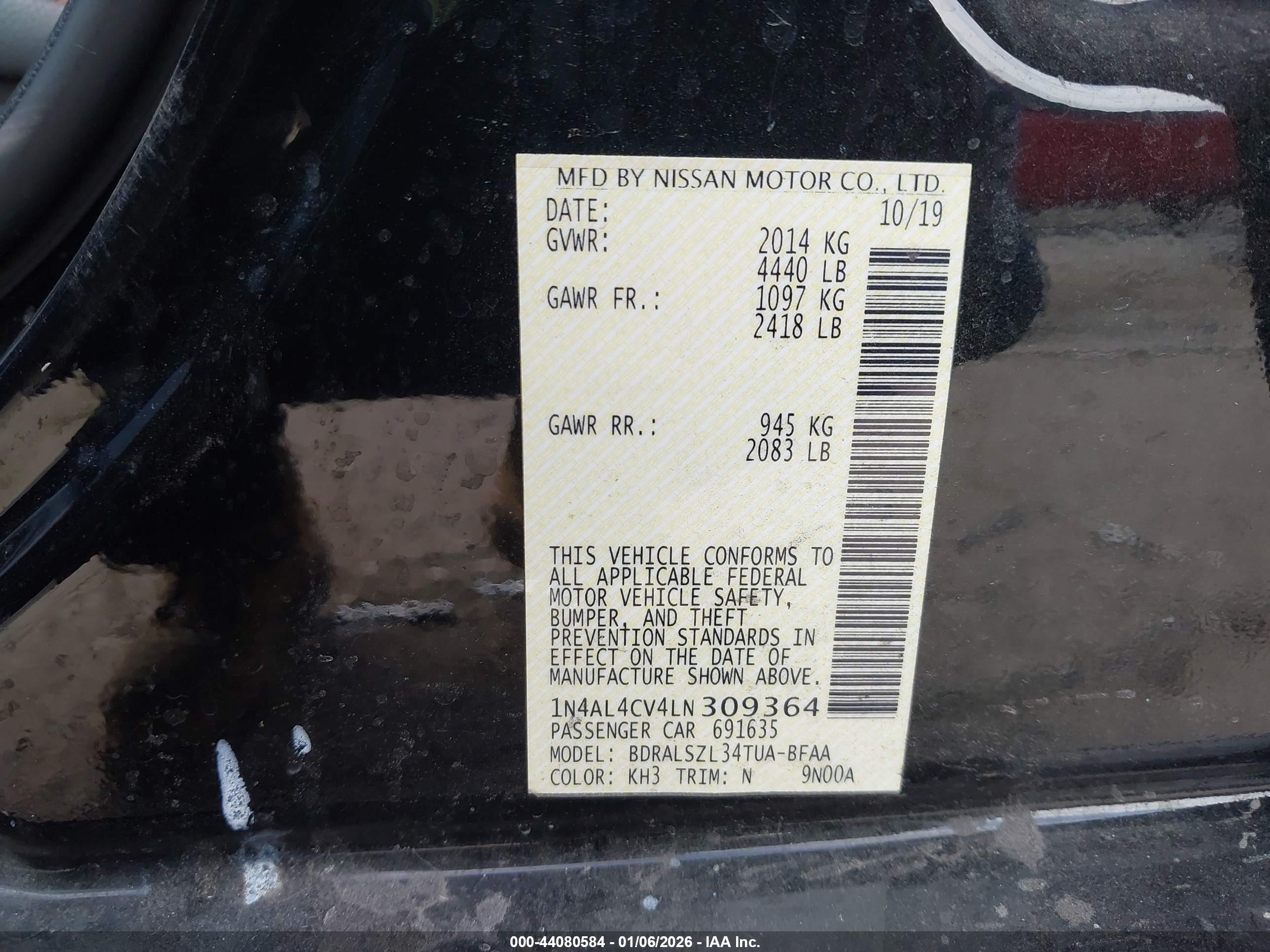 NISSAN ALTIMA image 9
