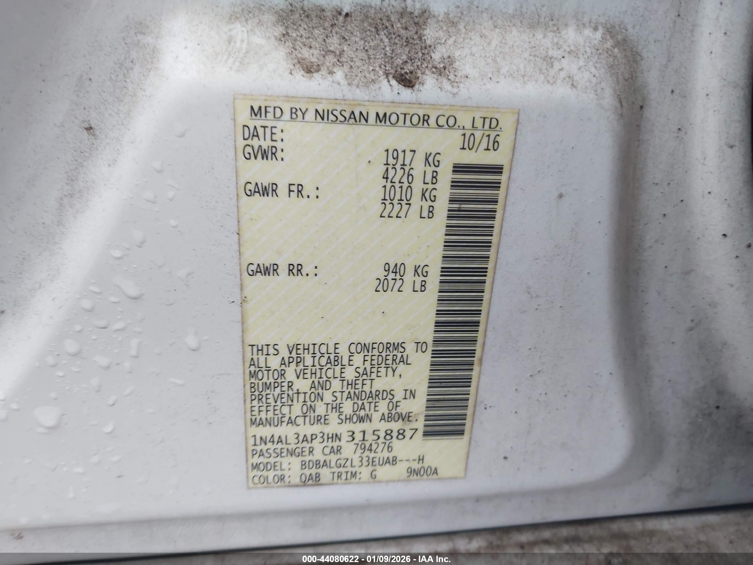 NISSAN ALTIMA image 9