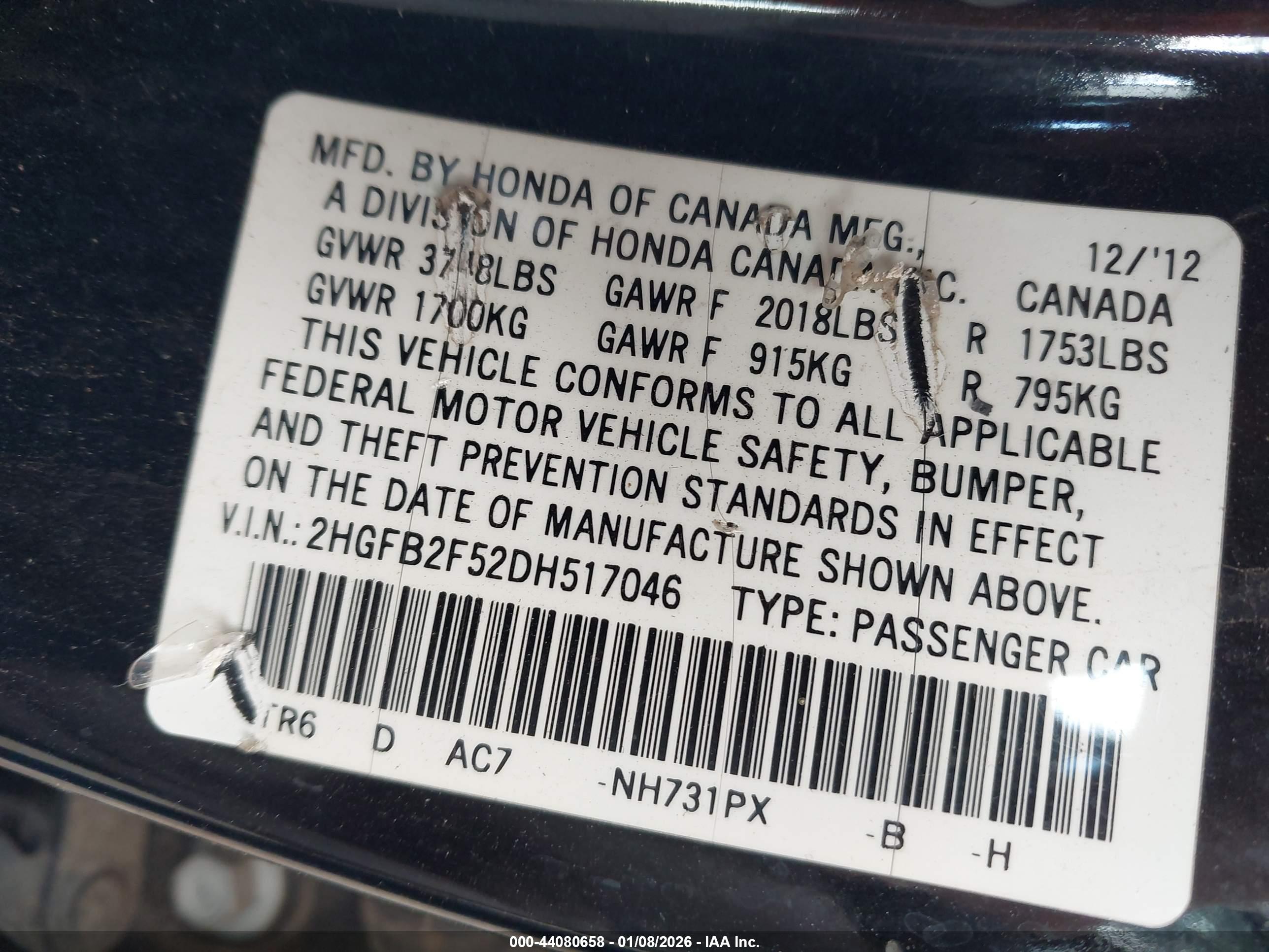 HONDA CIVIC image 9