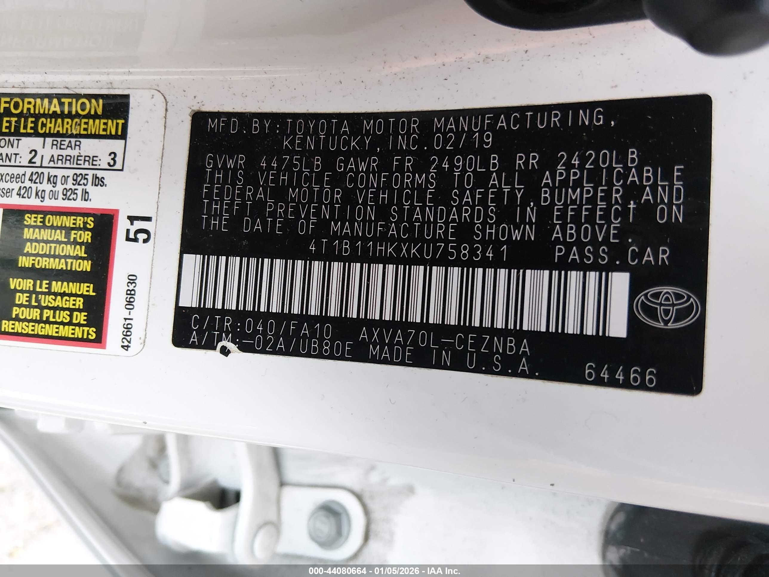 TOYOTA CAMRY image 9