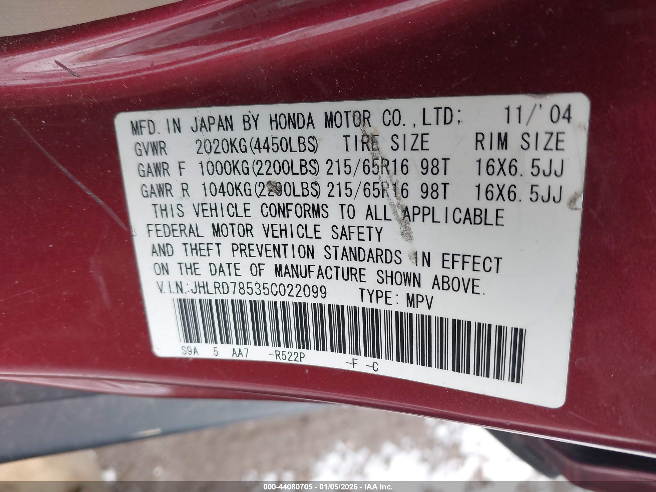 HONDA CR-V image 9
