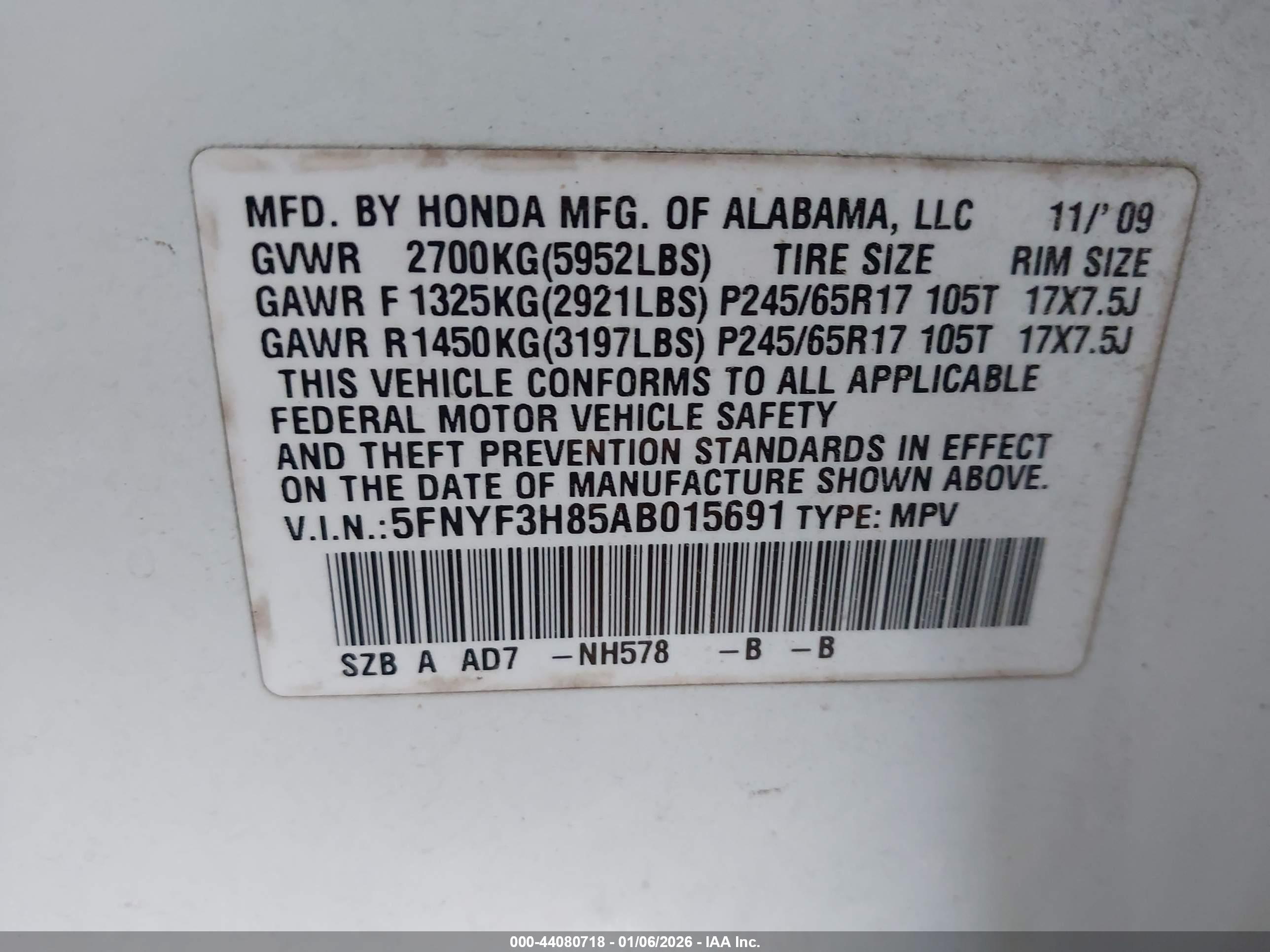 HONDA PILOT image 9
