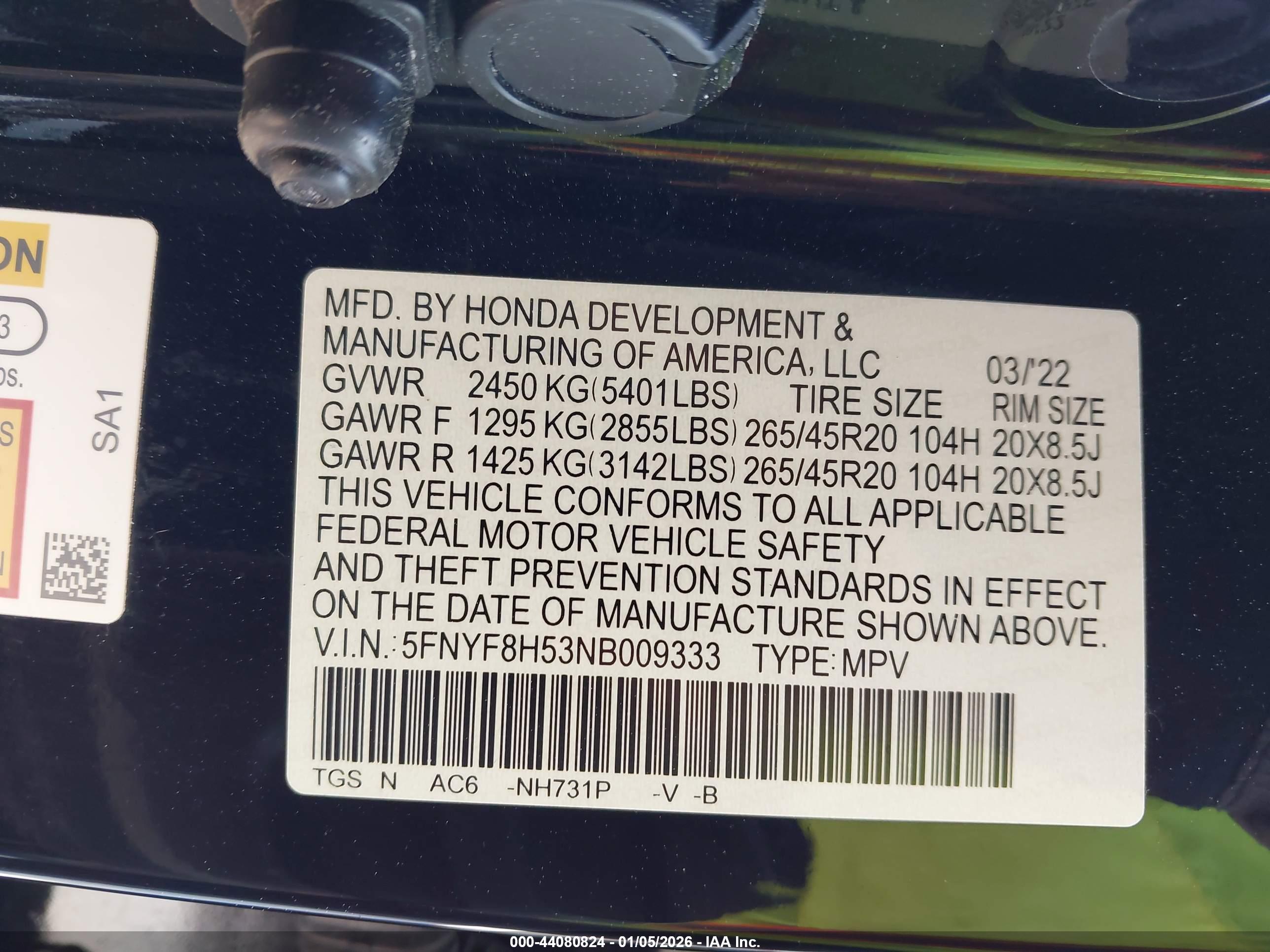 HONDA PASSPORT image 9