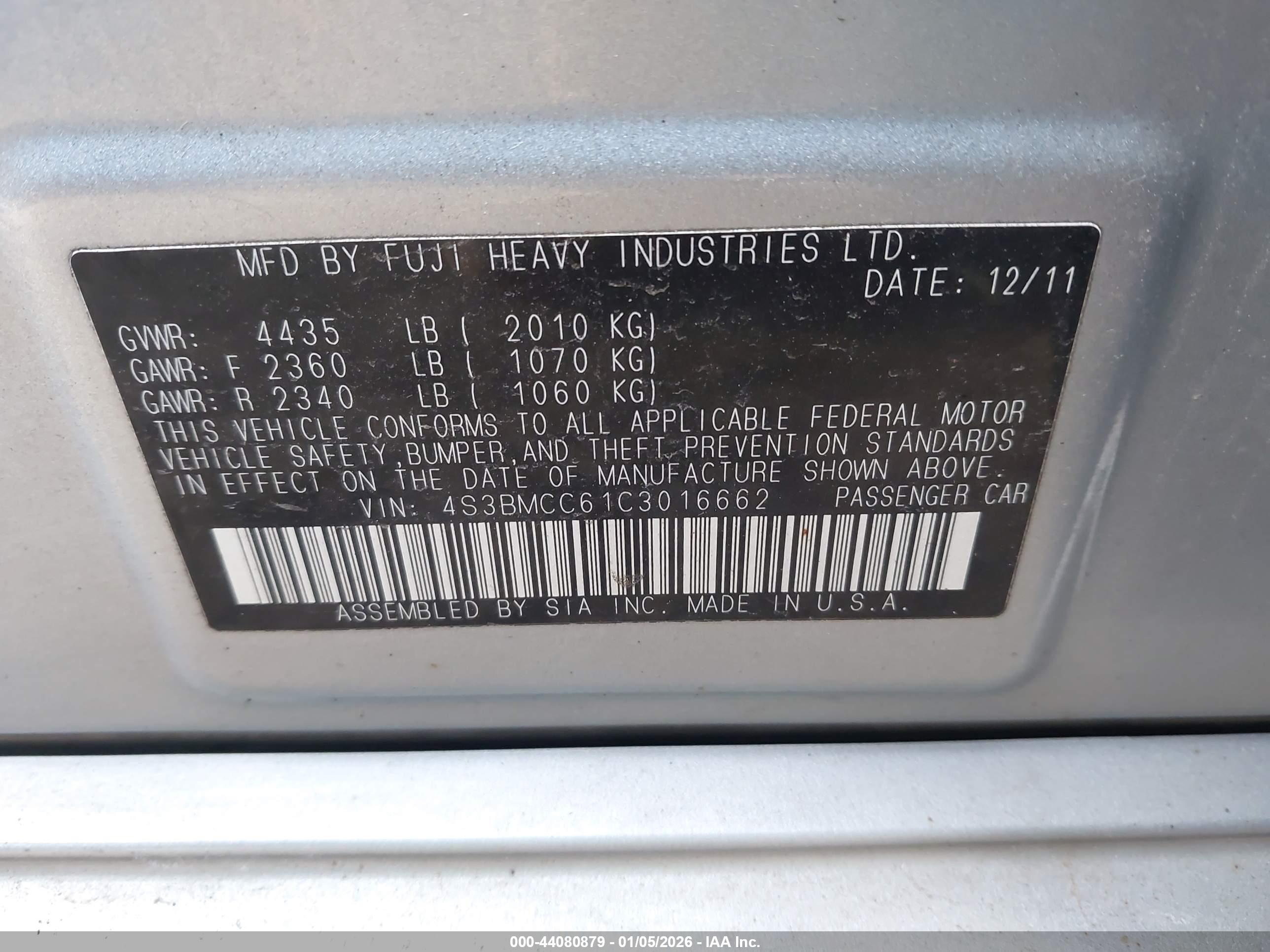 SUBARU LEGACY image 9