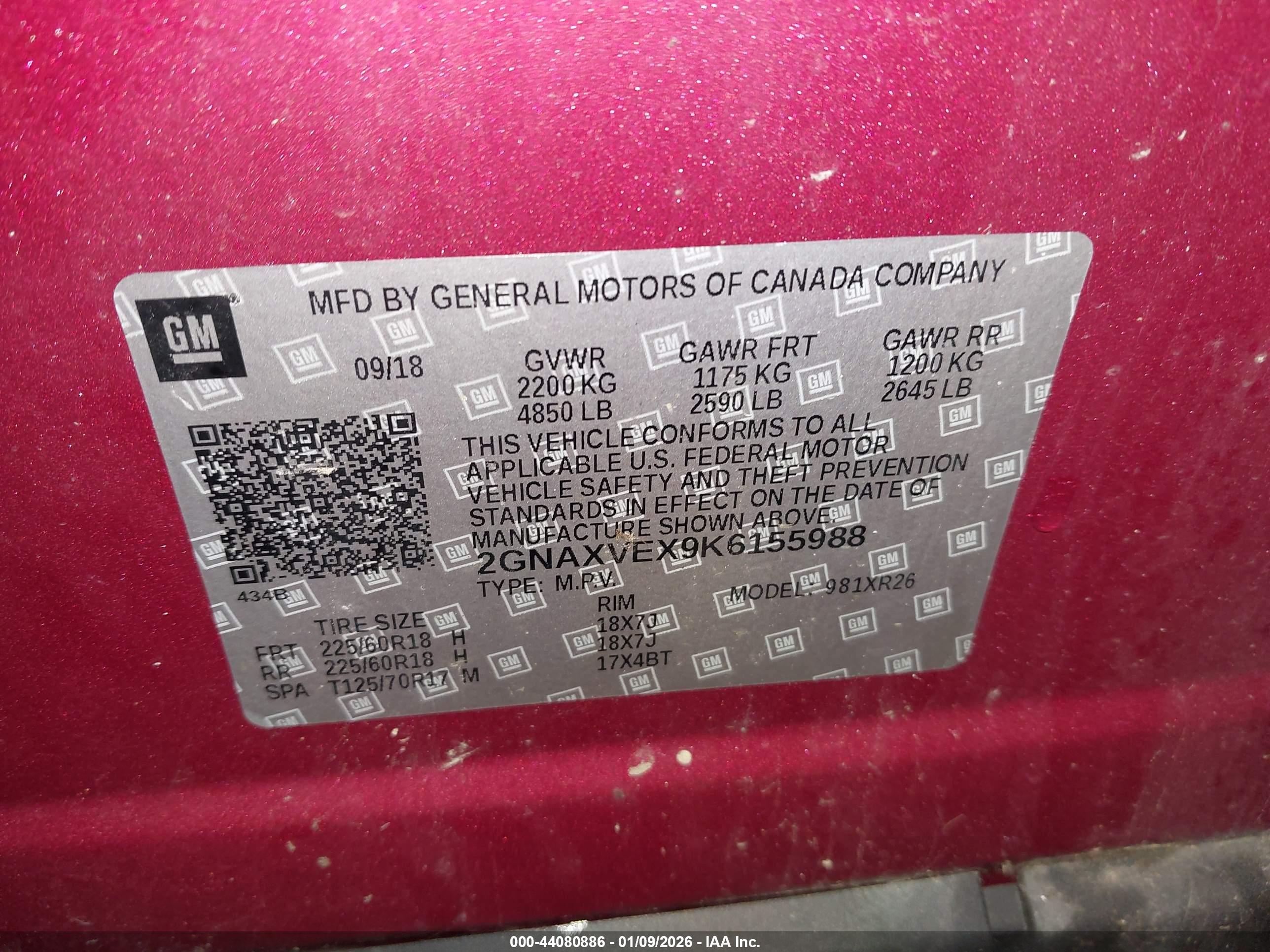 CHEVROLET EQUINOX image 9