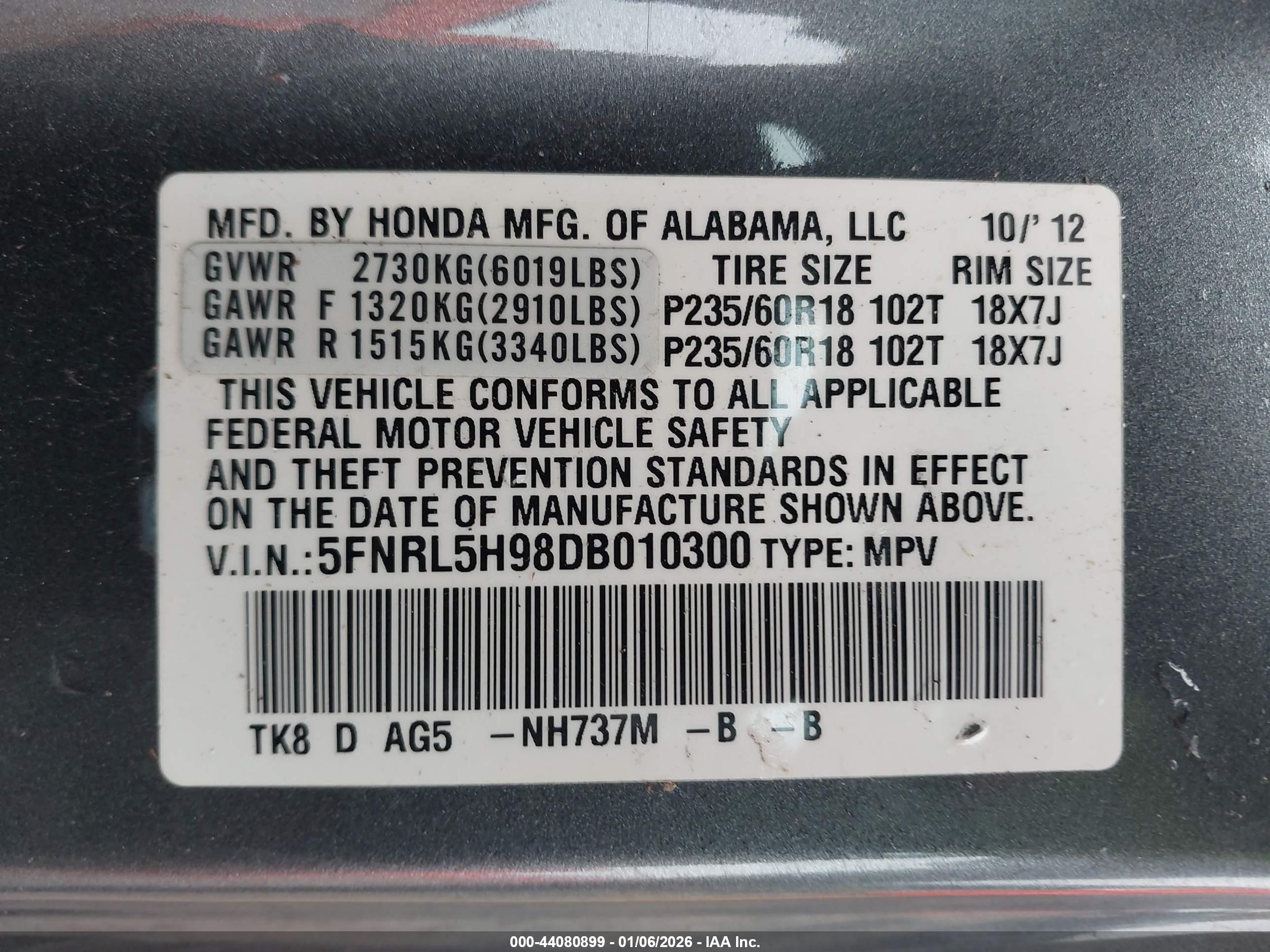 HONDA ODYSSEY image 9