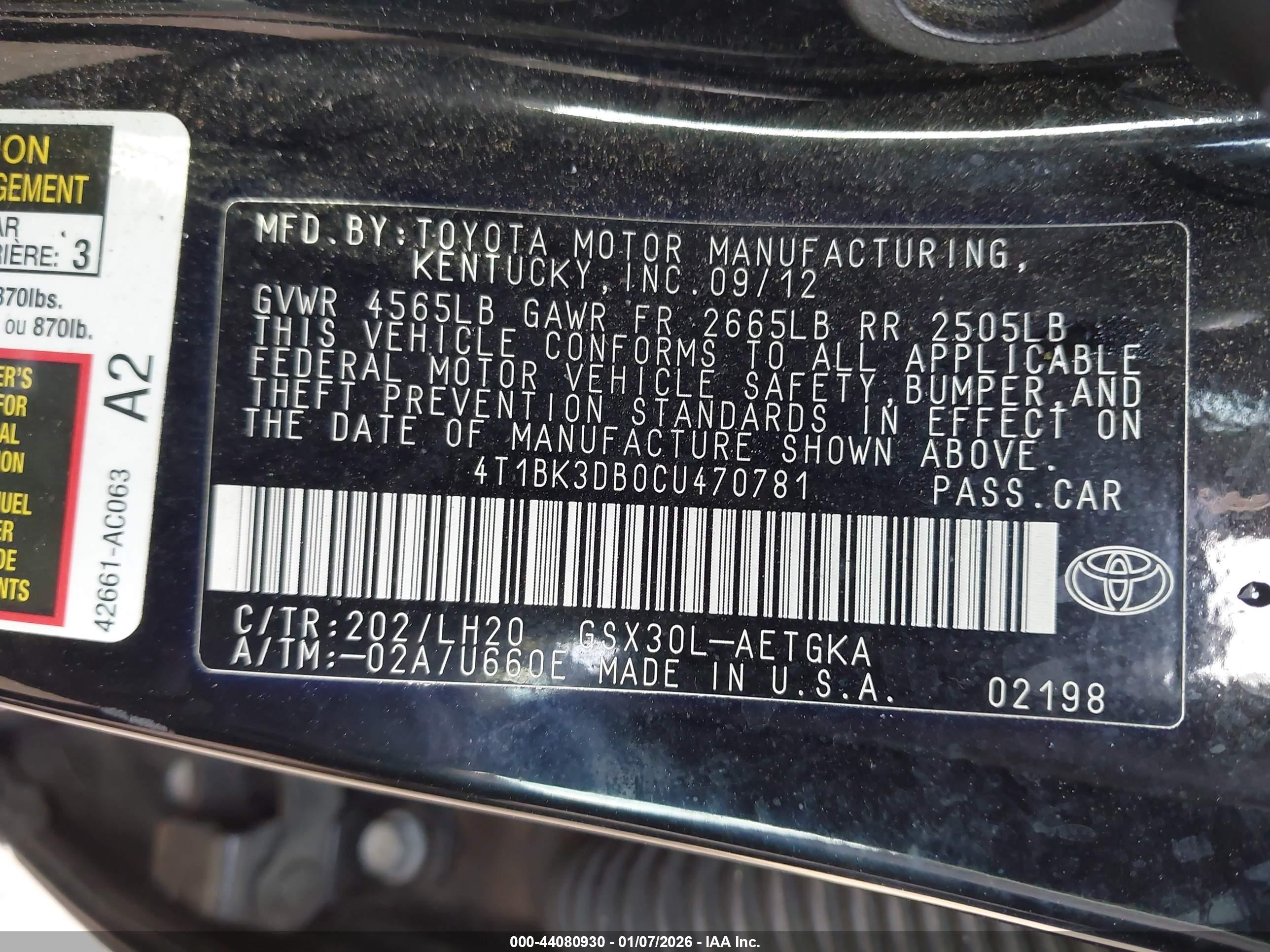 TOYOTA AVALON image 9