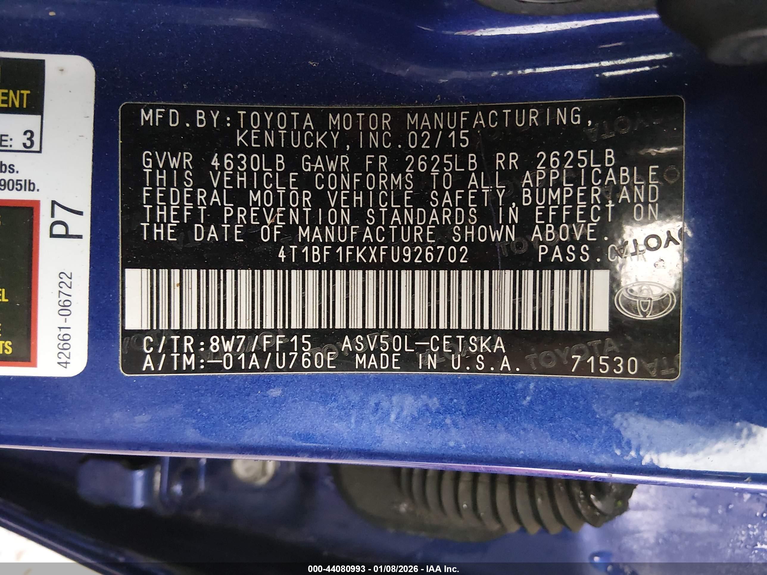 TOYOTA CAMRY image 9