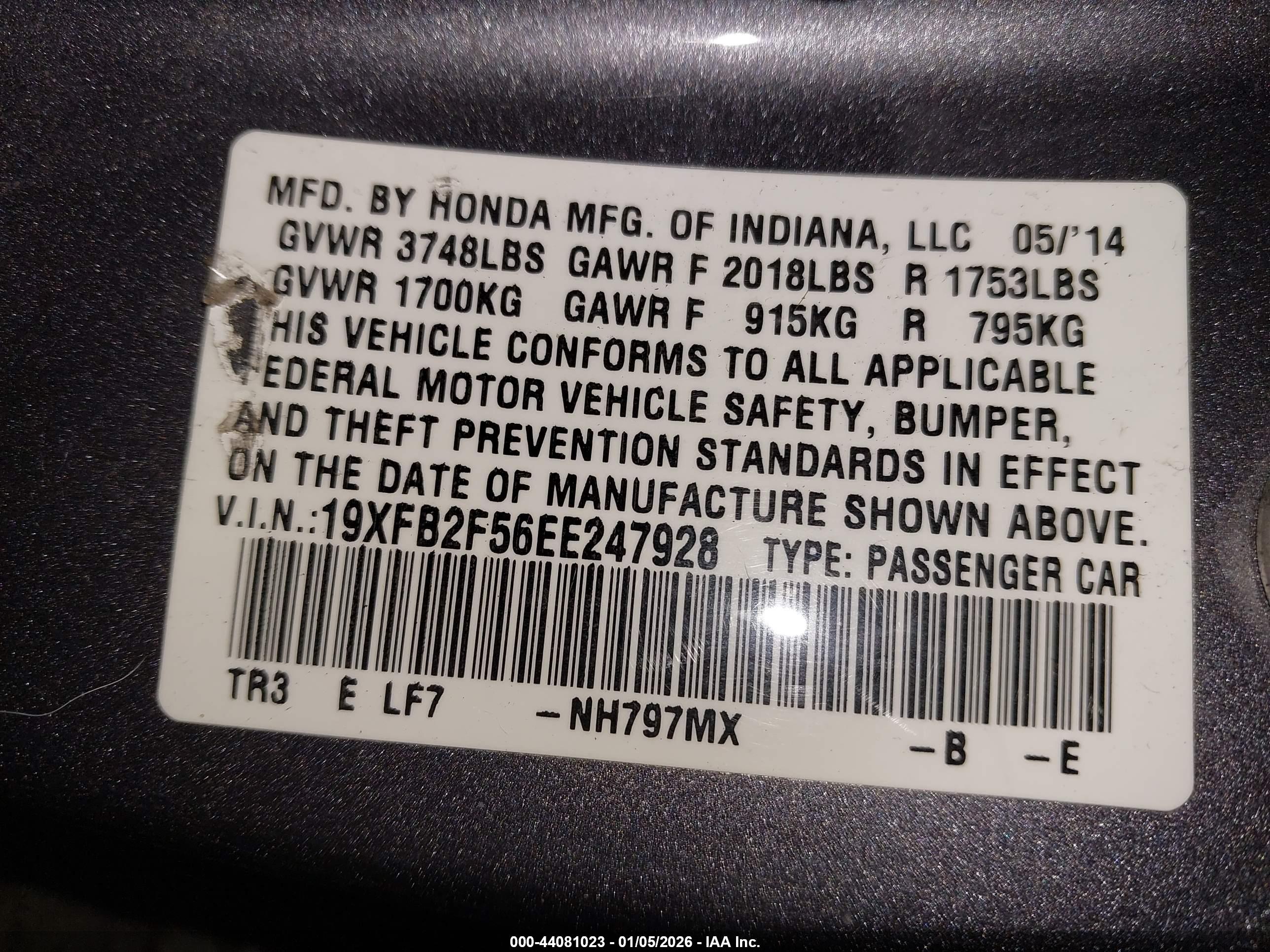 HONDA CIVIC image 9