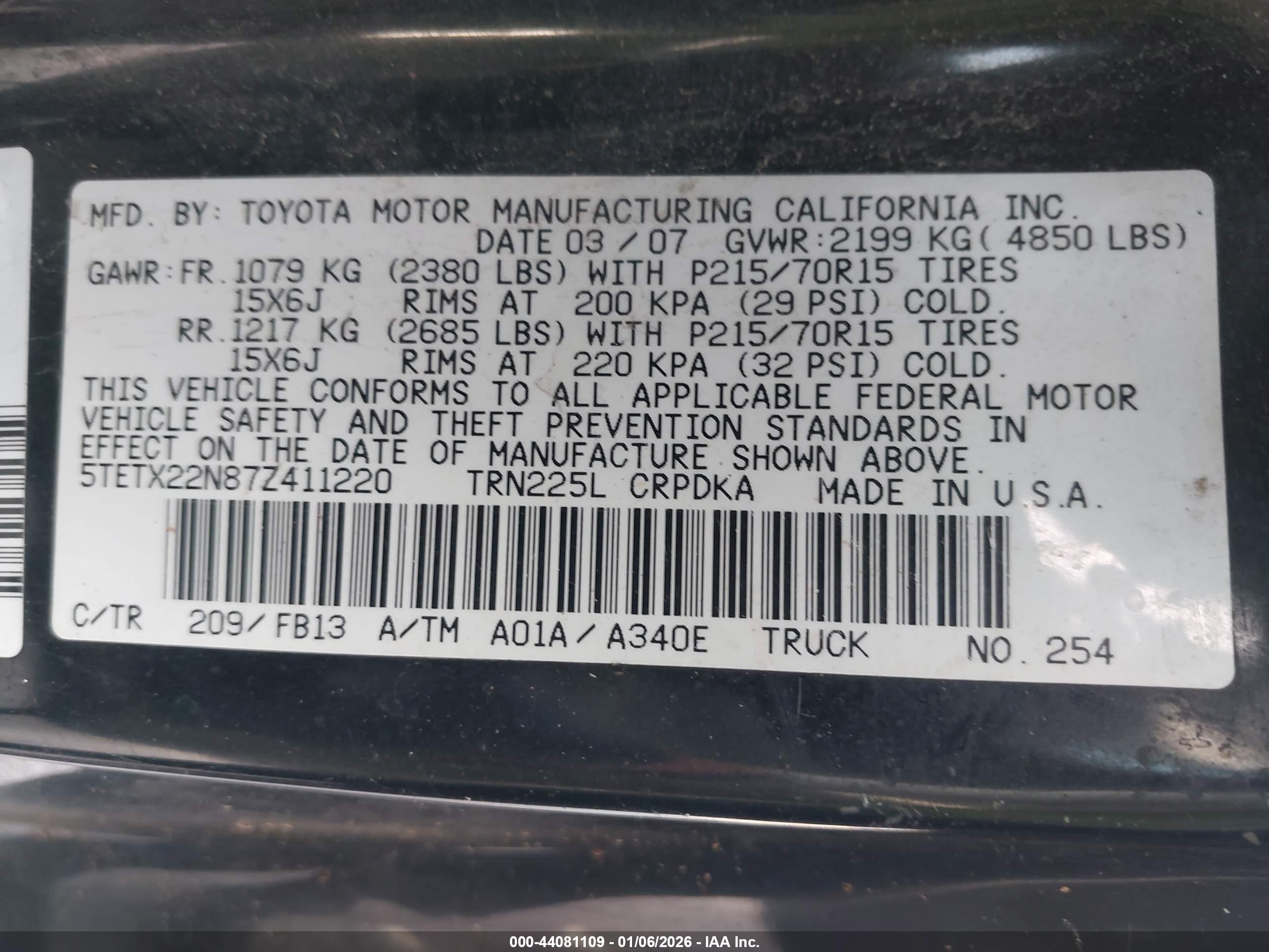 TOYOTA TACOMA image 9