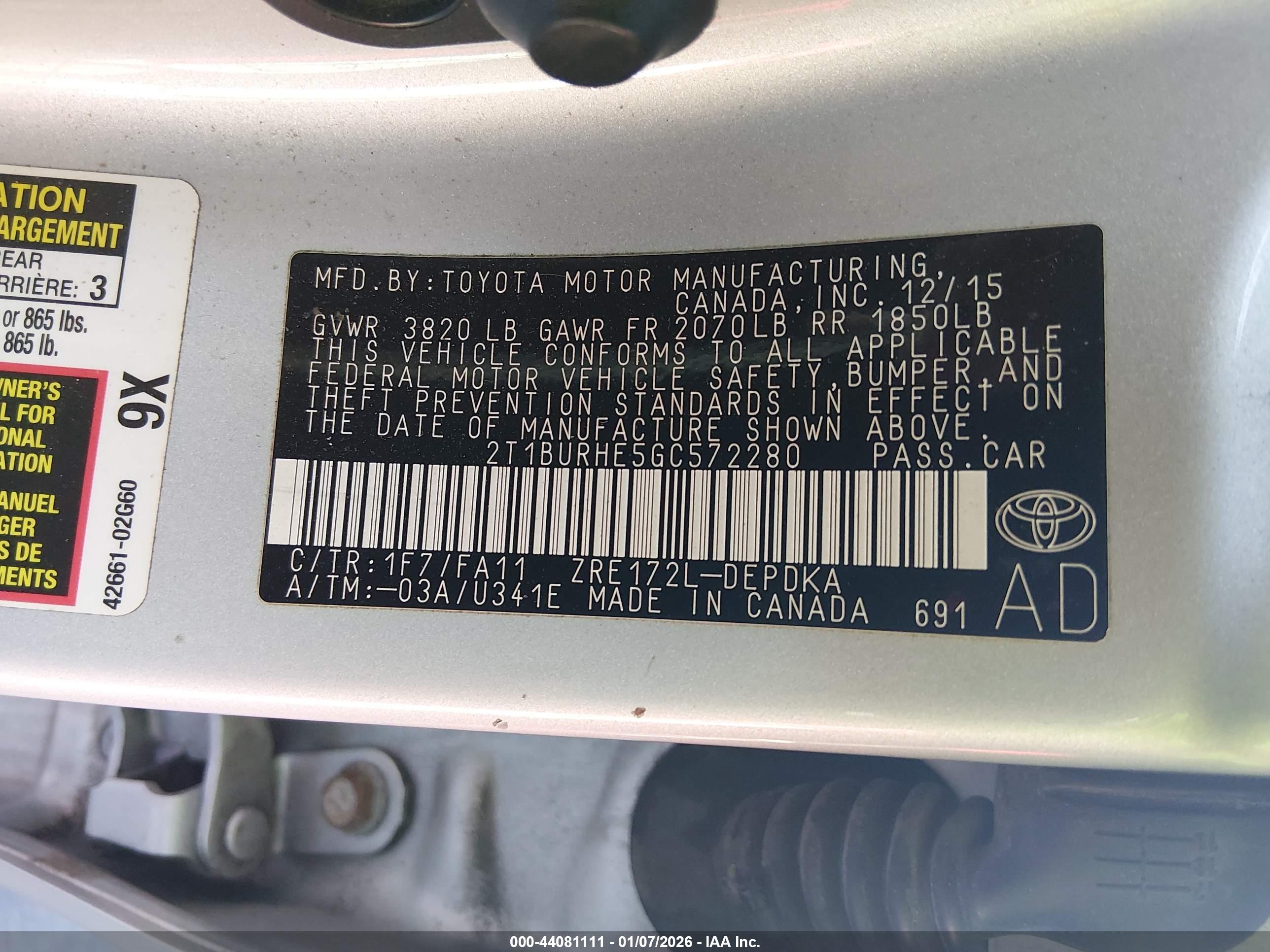 TOYOTA COROLLA image 9