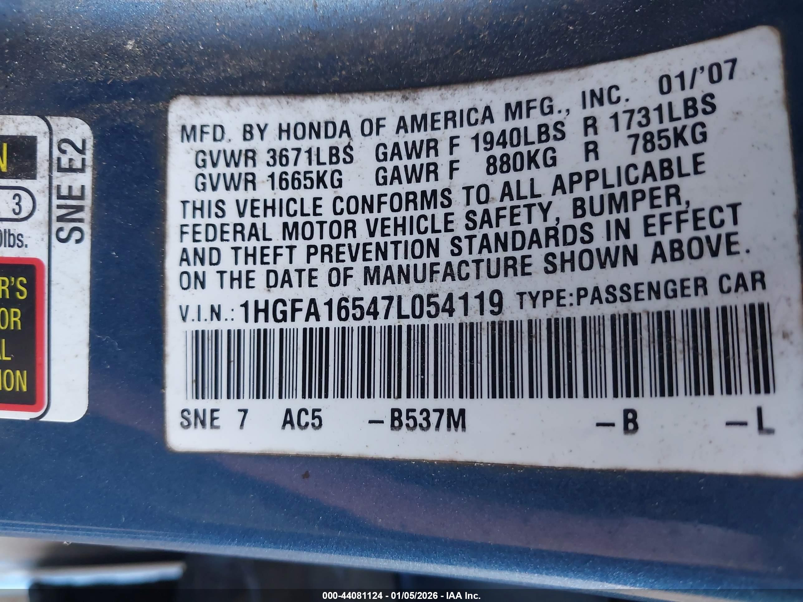 HONDA CIVIC image 9