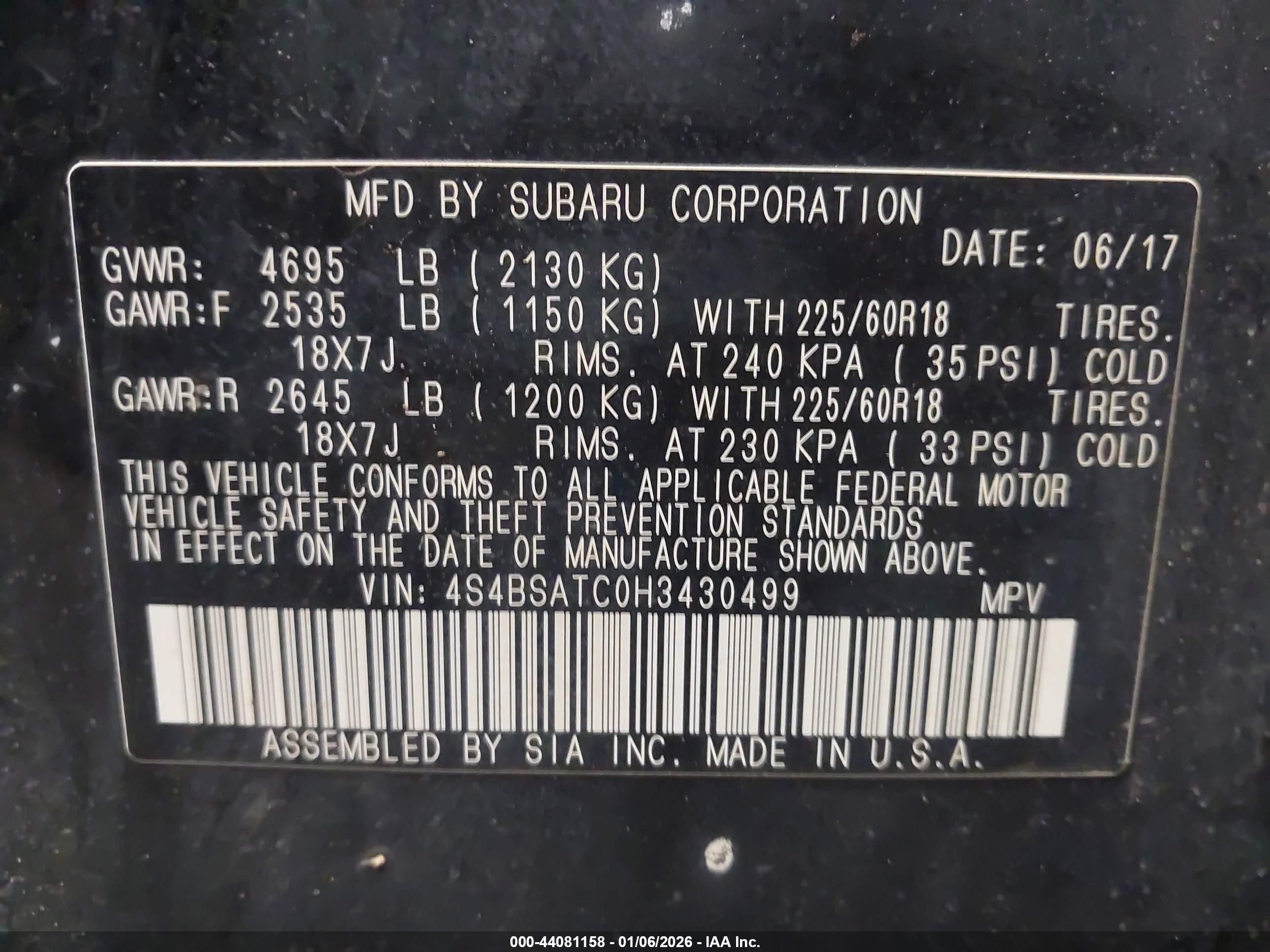 SUBARU OUTBACK image 9