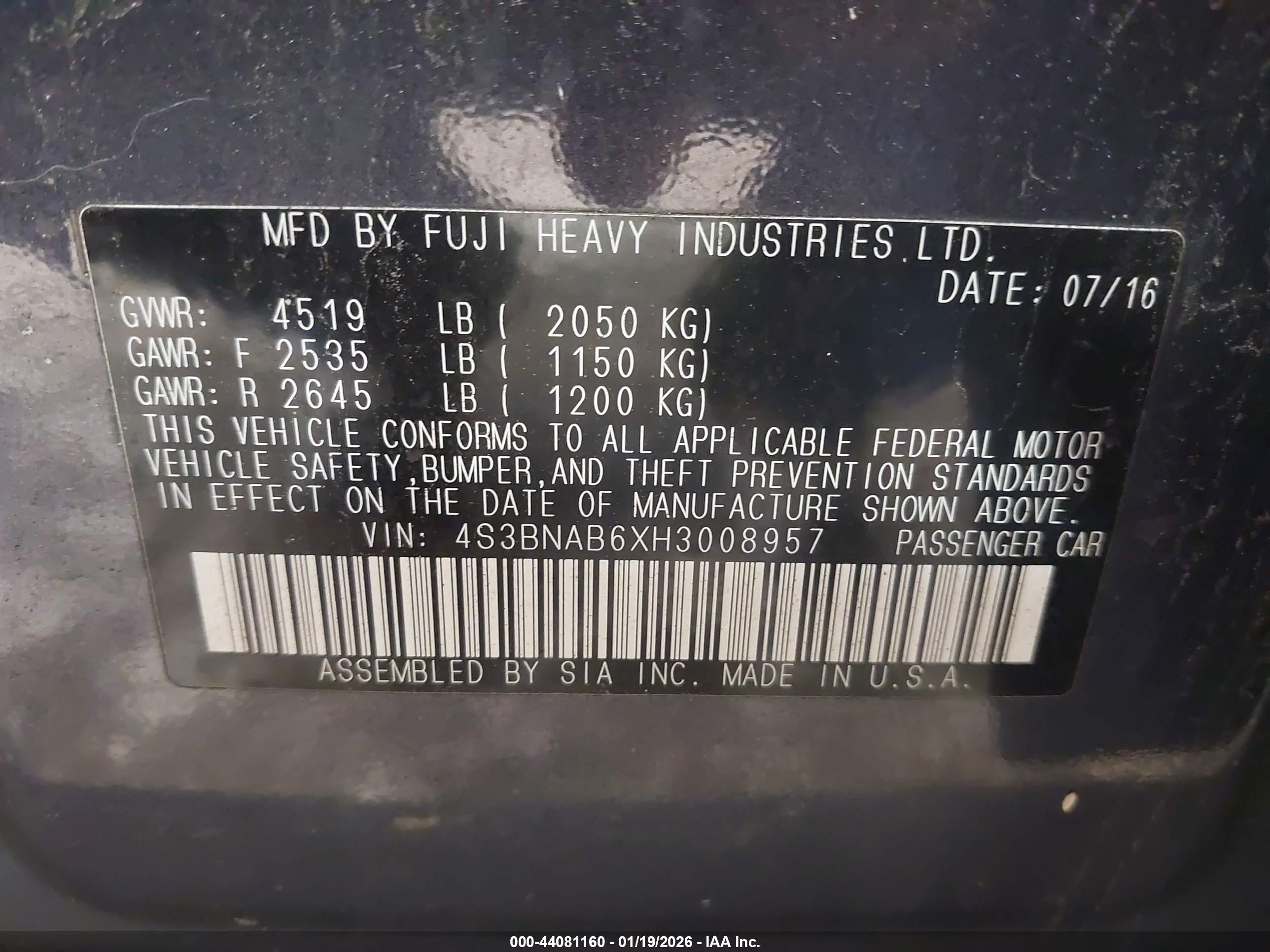 SUBARU LEGACY image 9