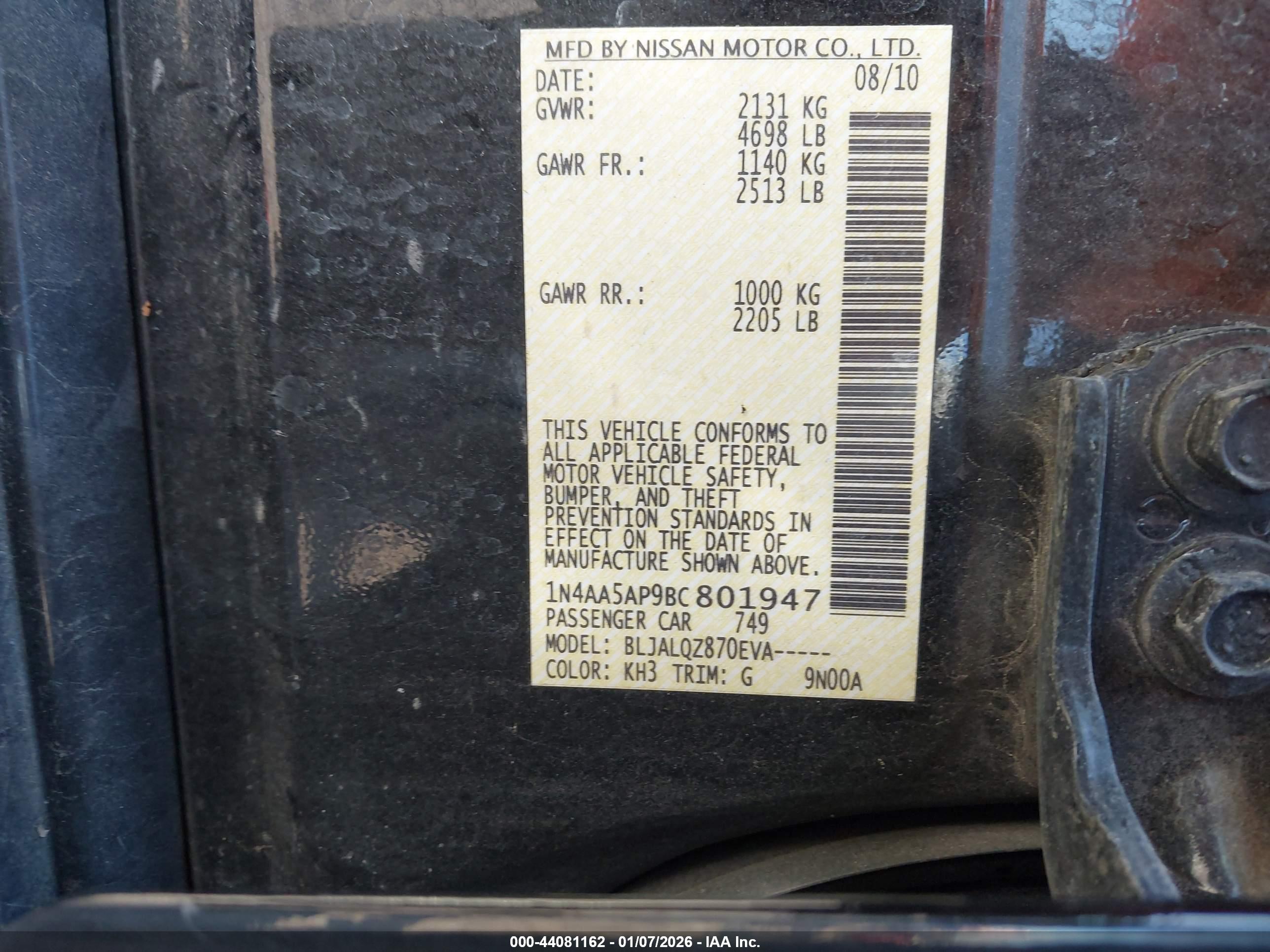 NISSAN MAXIMA image 9